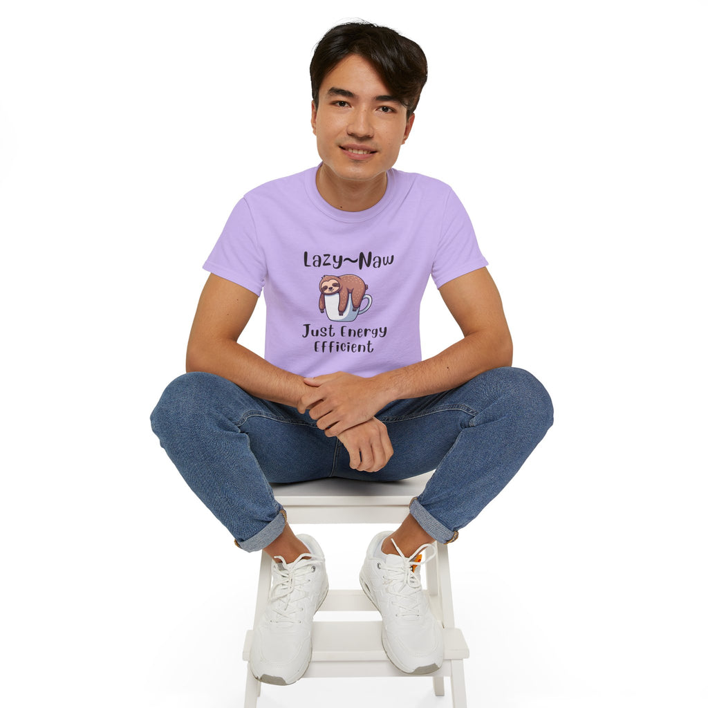 Sloth 'Lazy-Naw — Just Energy Efficient' T-Shirt