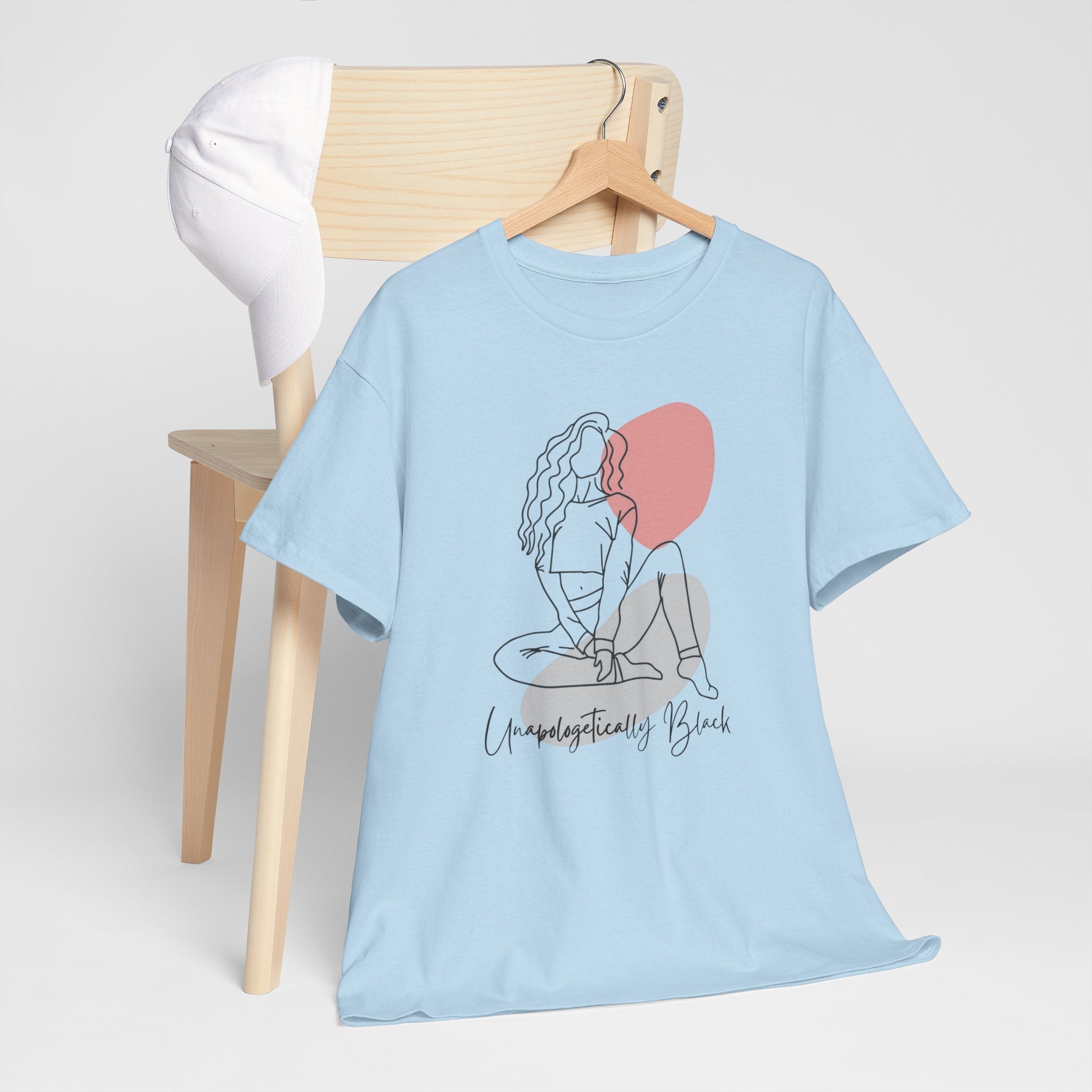 Bold Woman Line Art Tee – "Unapologetically Black" Cotton T‑Shirt