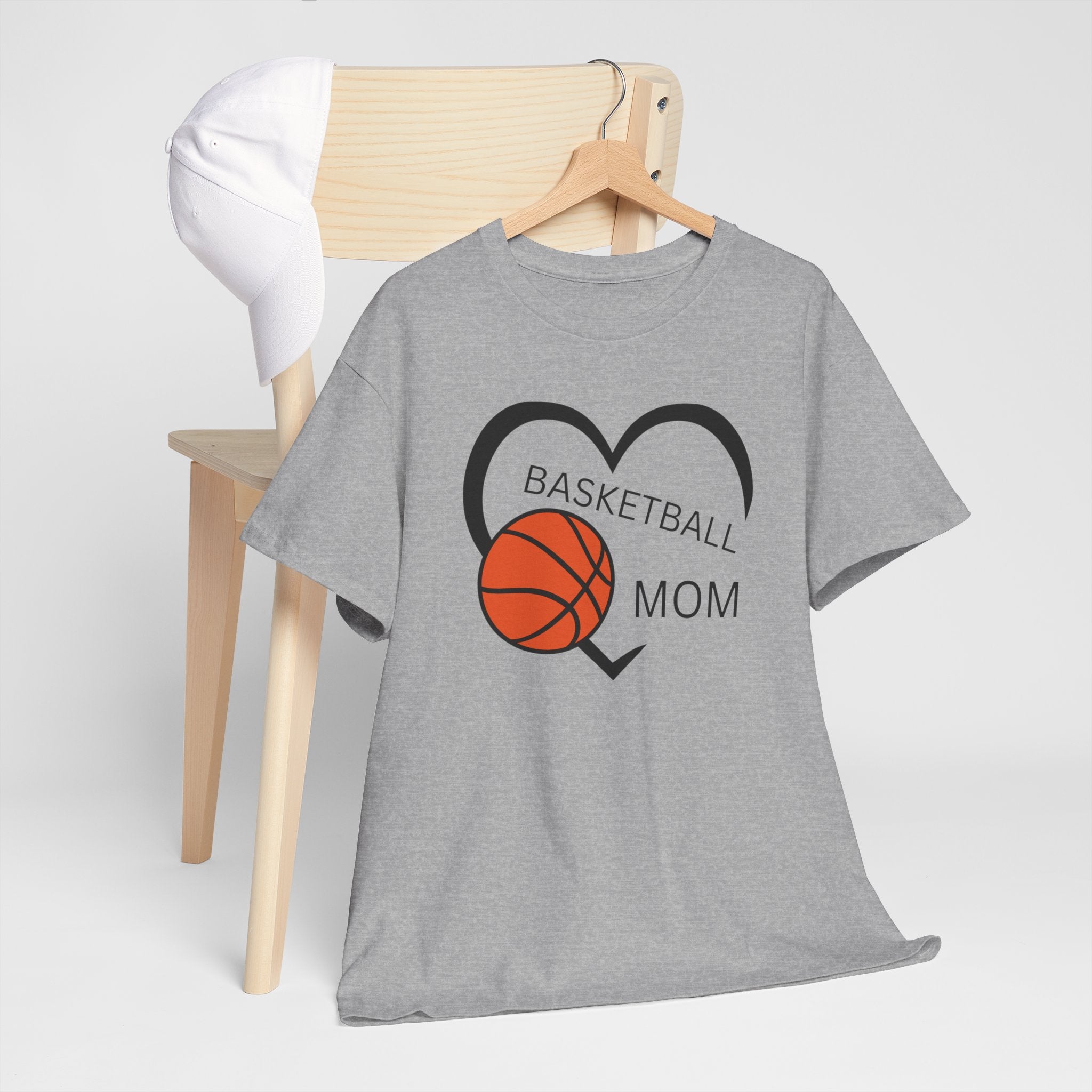 Basketball Mom T-Shirt – Heart & Basketball Design