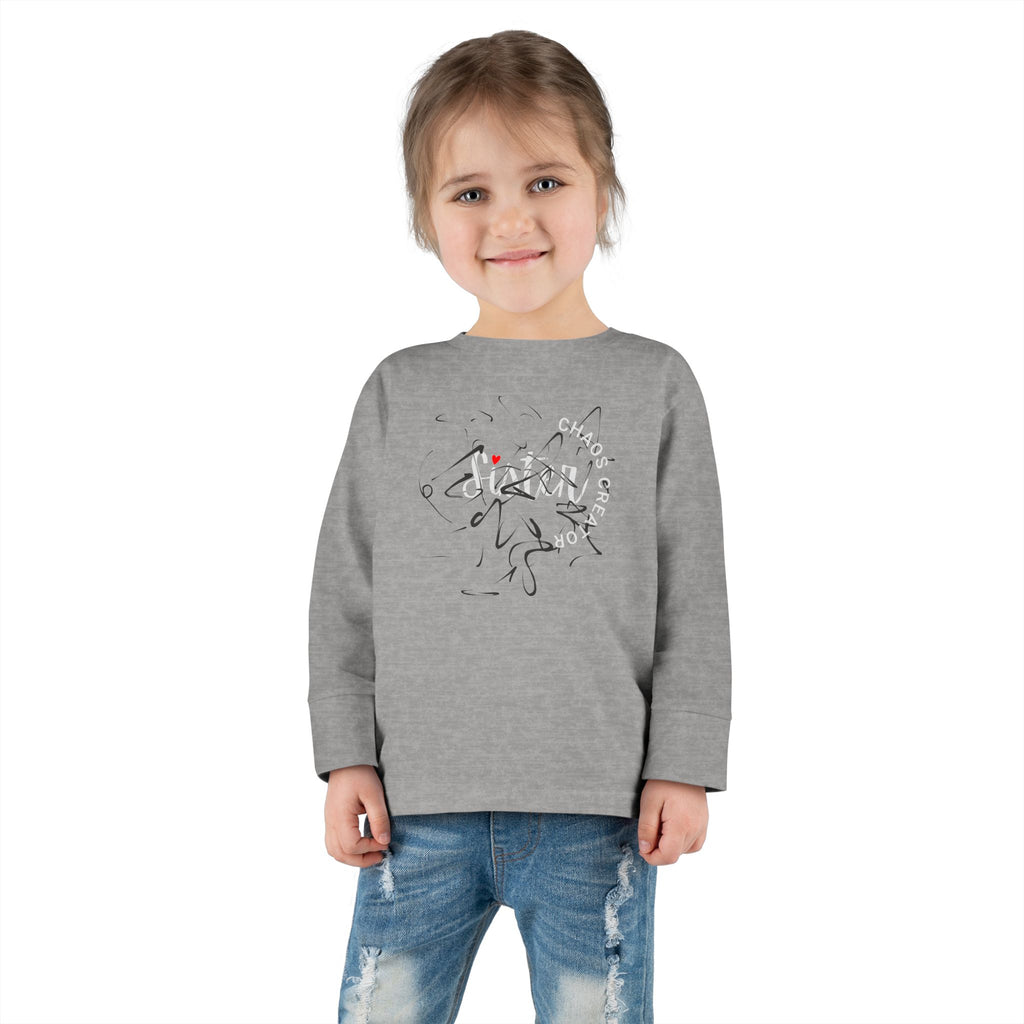 Toddler Long Sleeve Tee — 'Sister Chaos Creator' Toddler Shirt