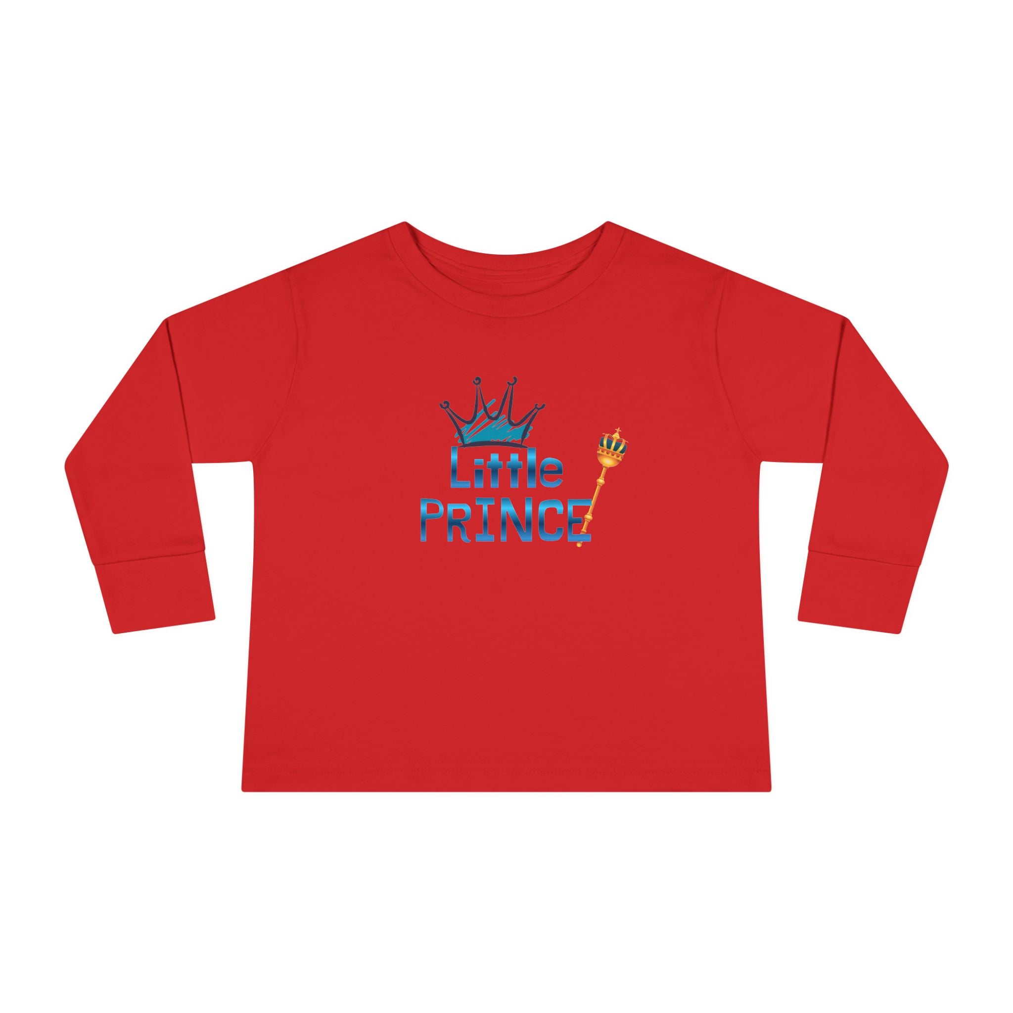 Little Prince Toddler Long Sleeve Tee — Cute Crown Design
