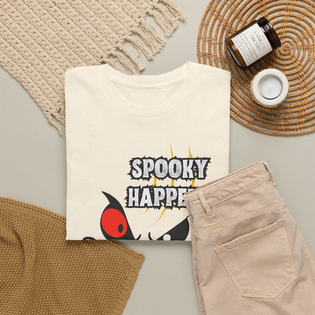 Spooky Happens Halloween T-Shirt — Creepy Jack-O'-Lantern Face Tee