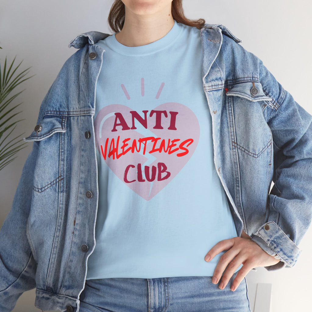 T-Shirt — Anti Valentines Day Club Heart Graphic Tee