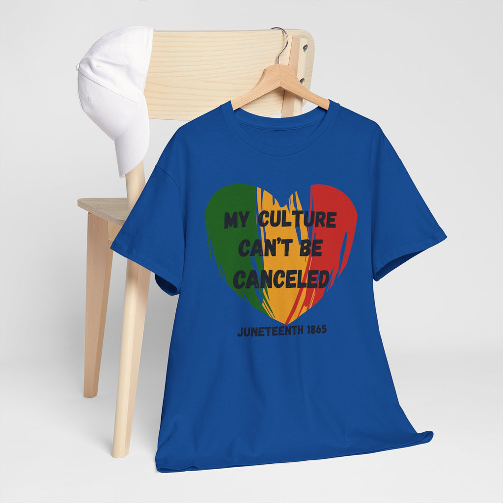 T-Shirt — "My Culture Can't Be Canceled" Juneteenth Heart Tee