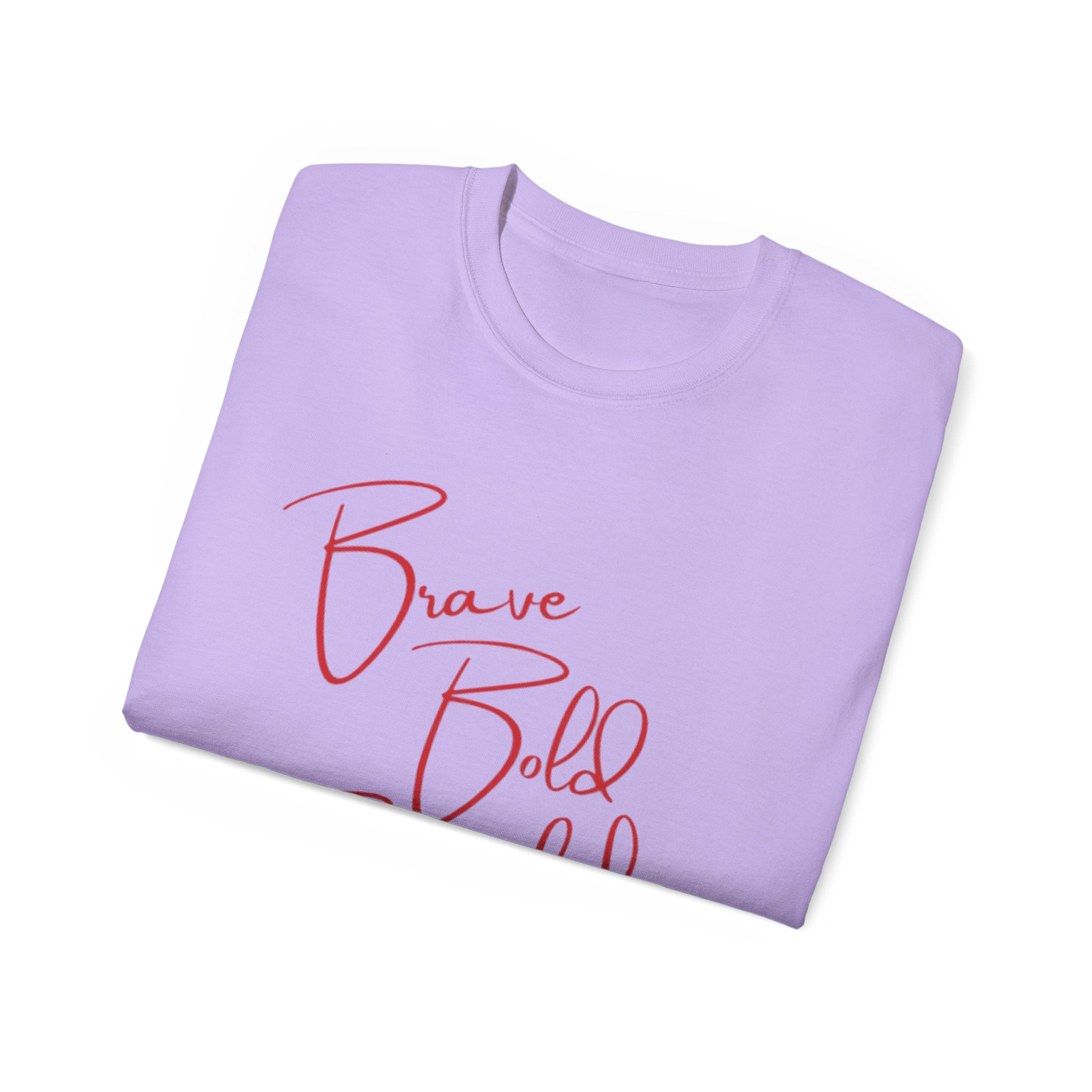 Brave Bold Beautiful Tee — Inspirational Script Women's T‑Shirt