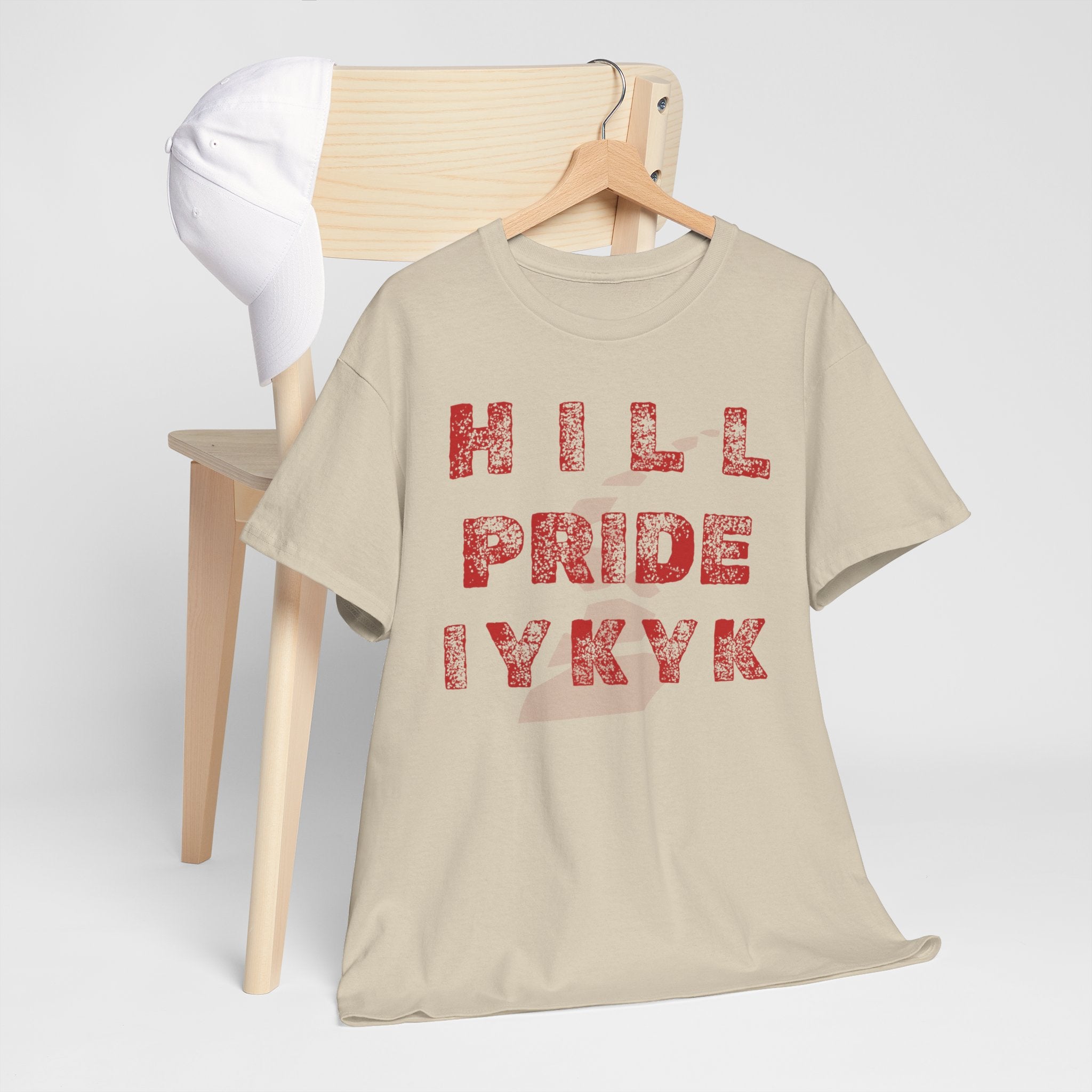 Hill Pride Cobblestone Road Graphic Tee — Red Brick Path Text Design