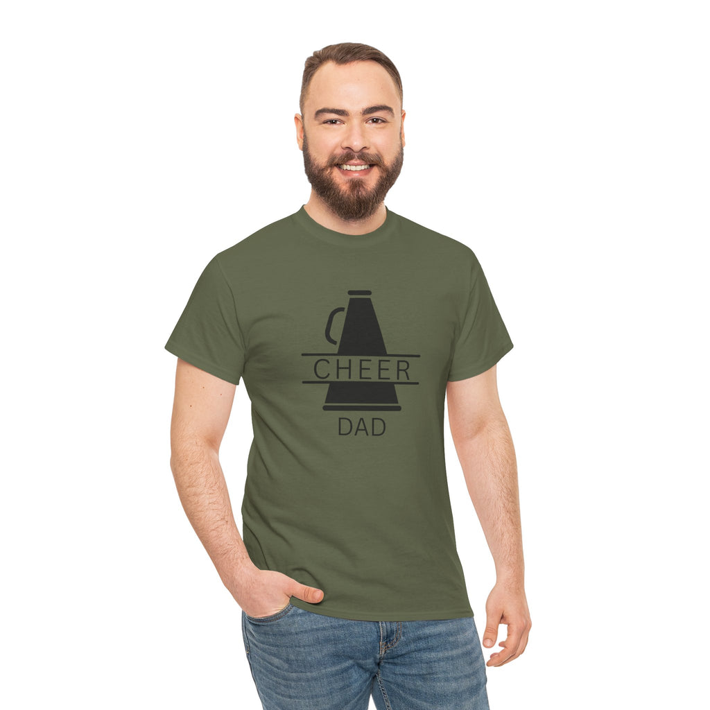 Cheer Dad T-Shirt – Megaphone Graphic Tee for Proud Cheerleading Fathers
