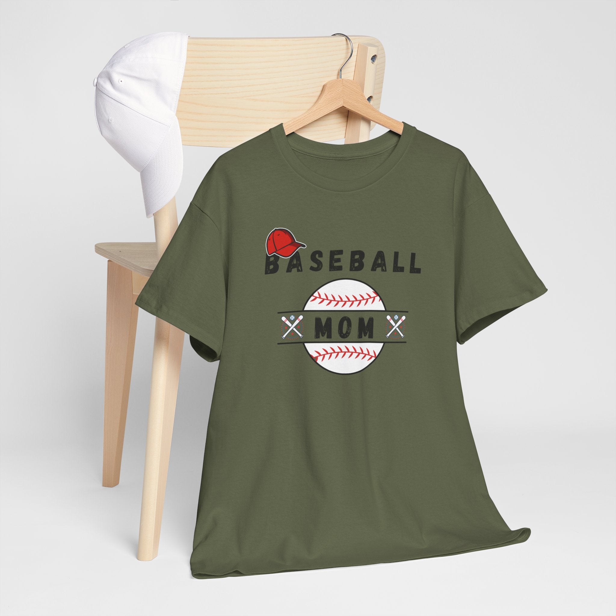 Baseball Mom T-Shirt – Women's Baseball Mom Tee with Stitch Graphic