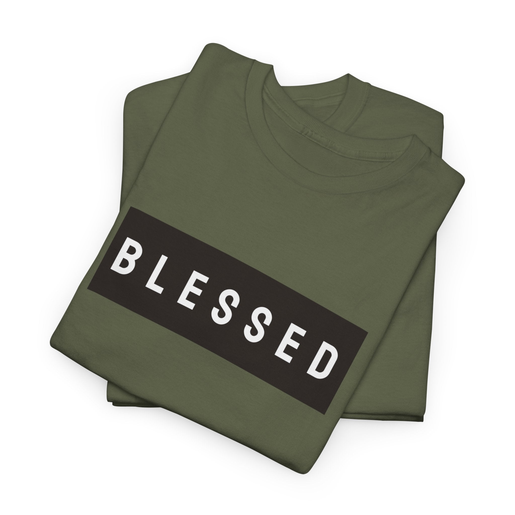 Blessed Box Logo T‑Shirt — Minimal Faith Graphic Tee