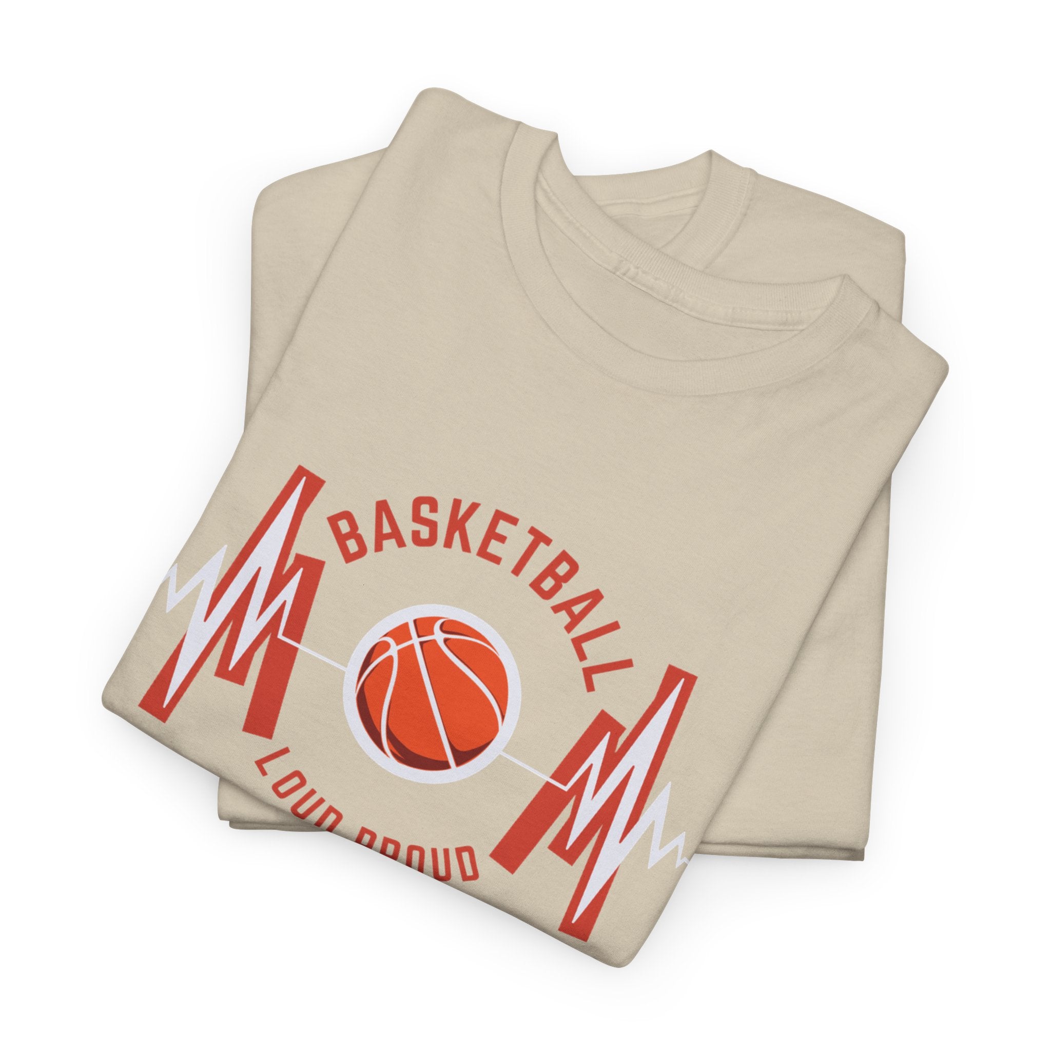 Basketball Mom Loud Proud Tee — Heartbeat Hoop Graphic T‑Shirt