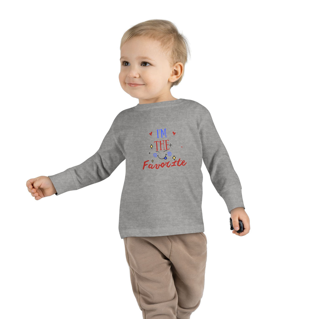 Toddler Long Sleeve Tee — "I'm the Favorite" Patriotic Baby Shirt