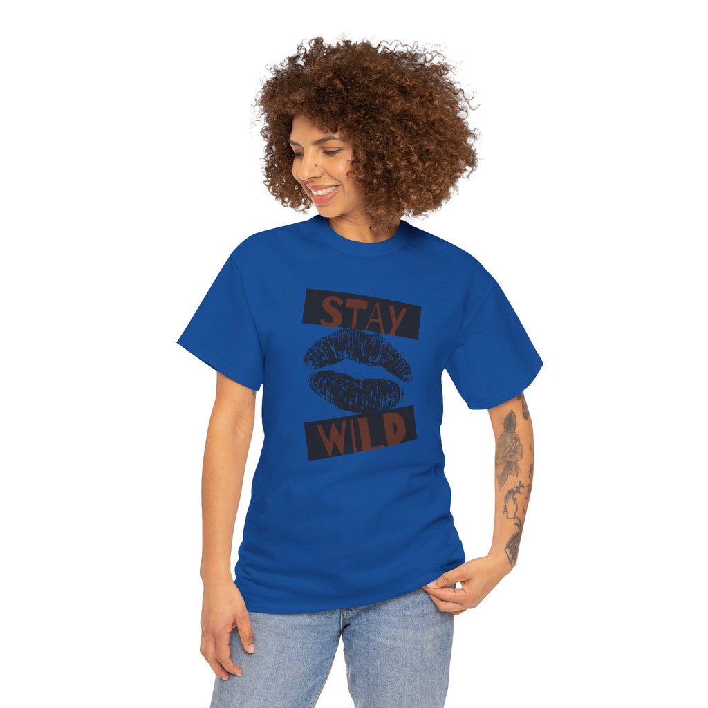 Stay Wild Lip Print T‑Shirt