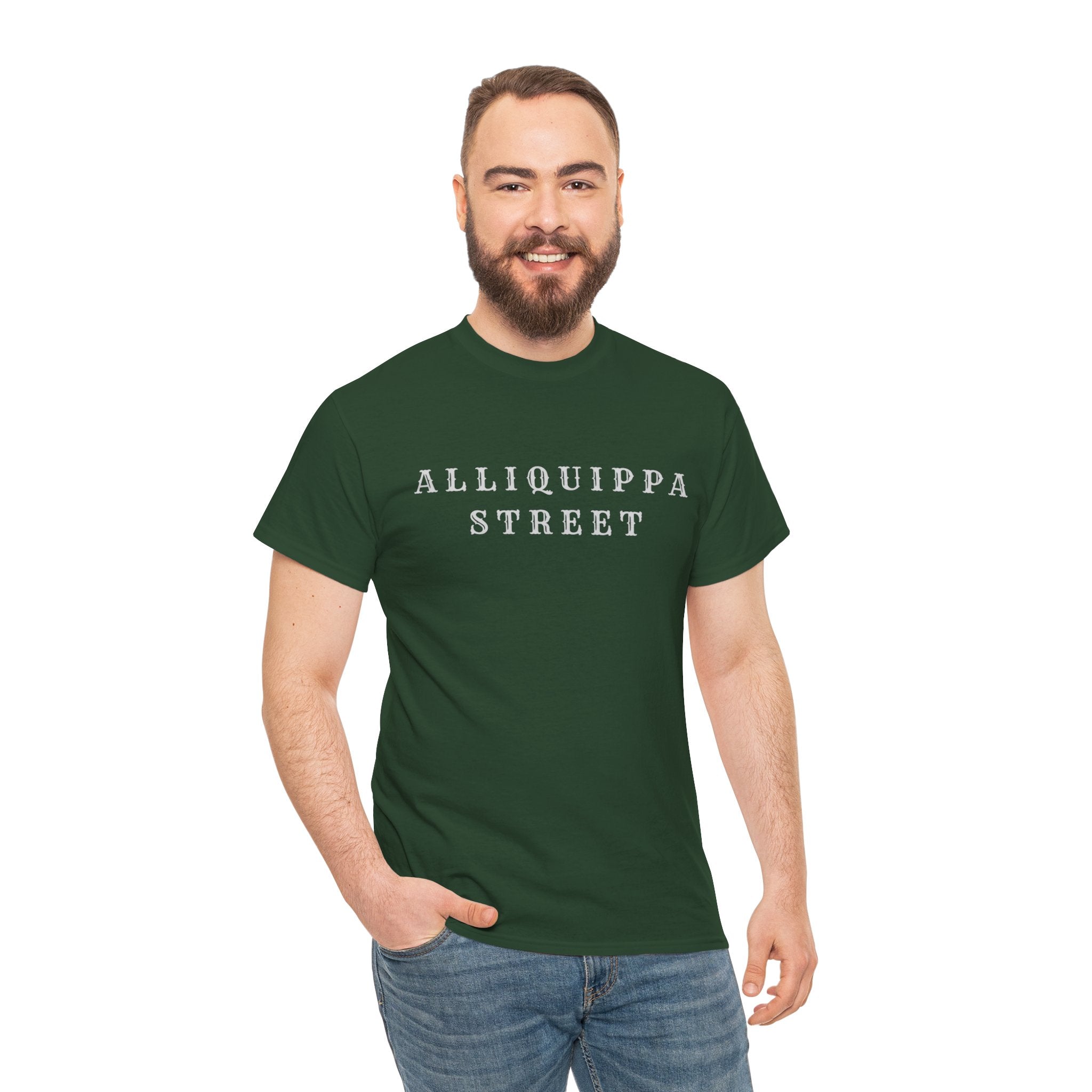 Alliquippa Street Tee — Vintage Block Letter Neighborhood T-Shirt
