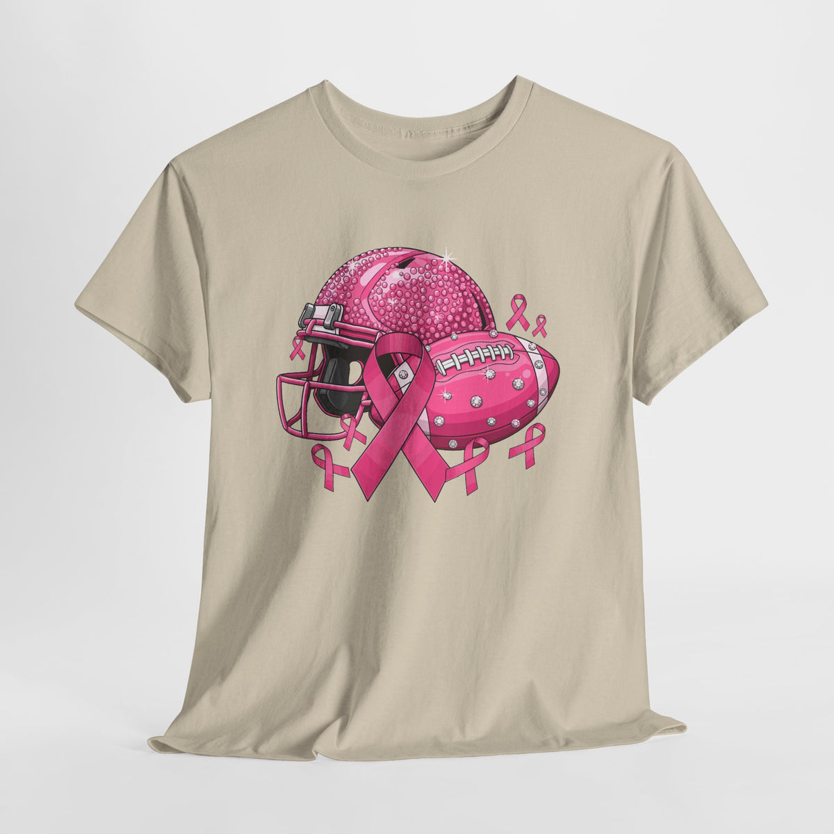 Breast Cancer Awareness Football Helmet T-Shirt