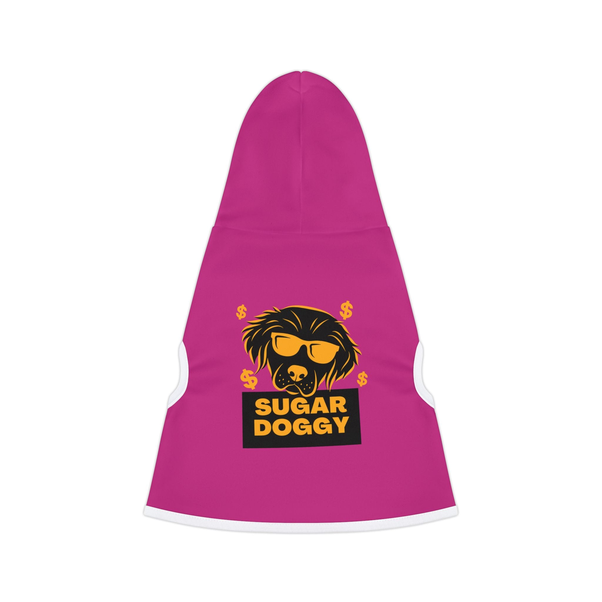 Sugar Doggy Pet Hoodie — Cute Cool Dog Hoodie with Sunglasses & 'SUGAR DOGGY' Graphic