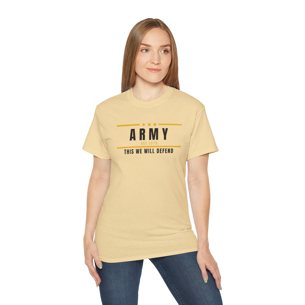 Army This We Will Defend Tee — Patriotic Military Cotton T-Shirt