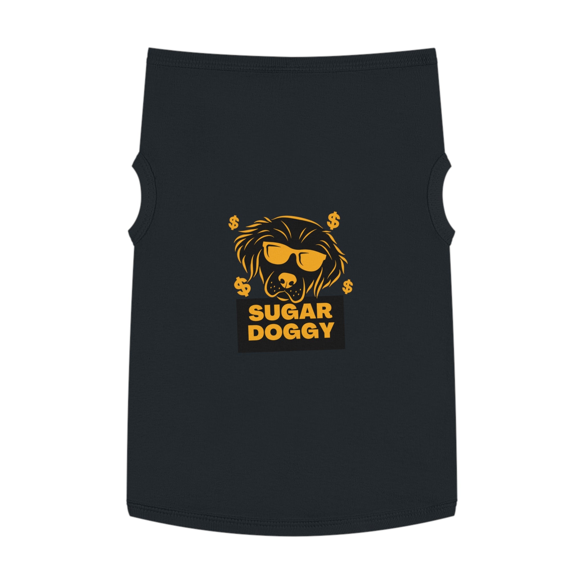 Sugar Doggy Pet Tank Top — Funny Dog Tee with Sunglasses & Dollar Sign Design