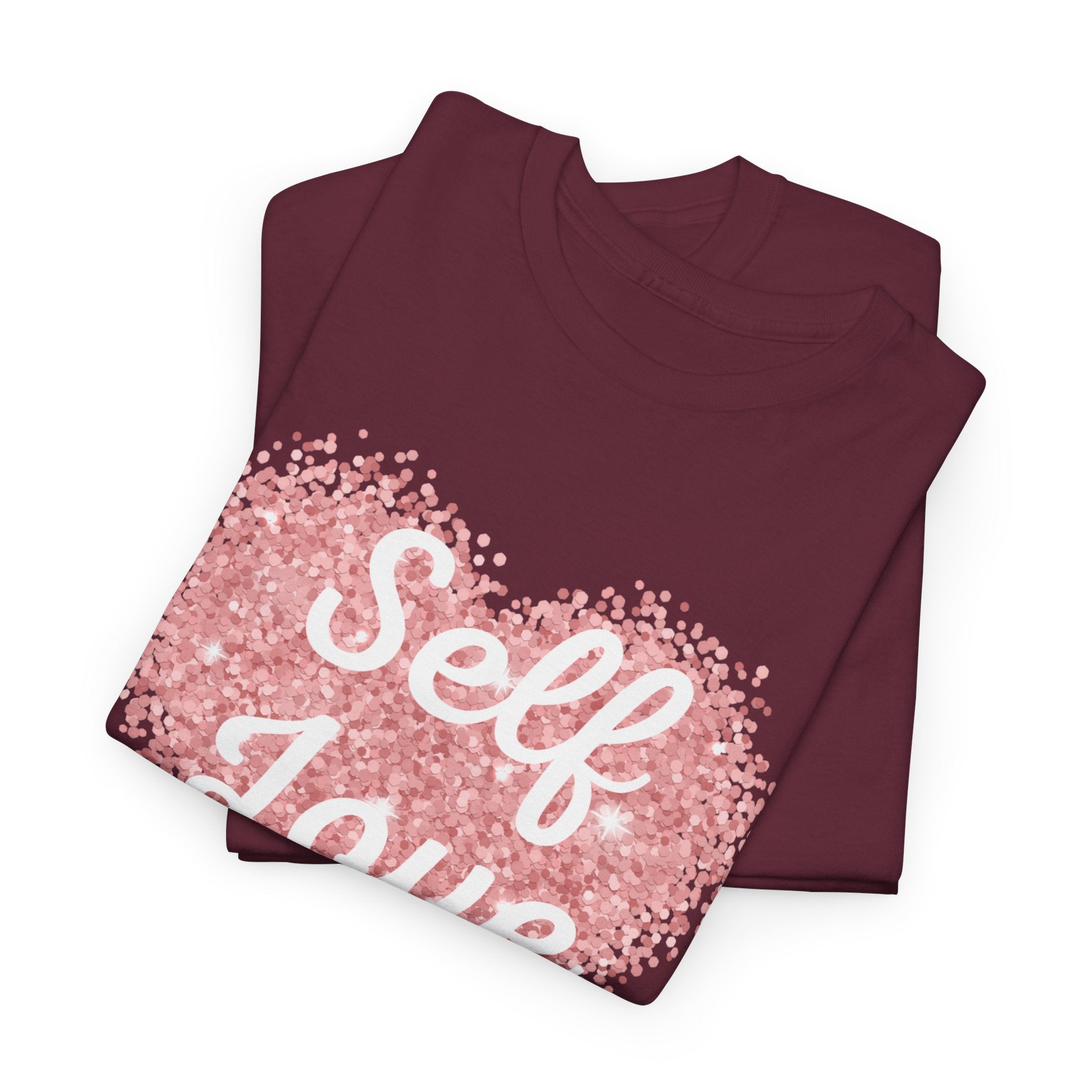 Self Love Tee — Pink Heart Mental Health Awareness Shirt