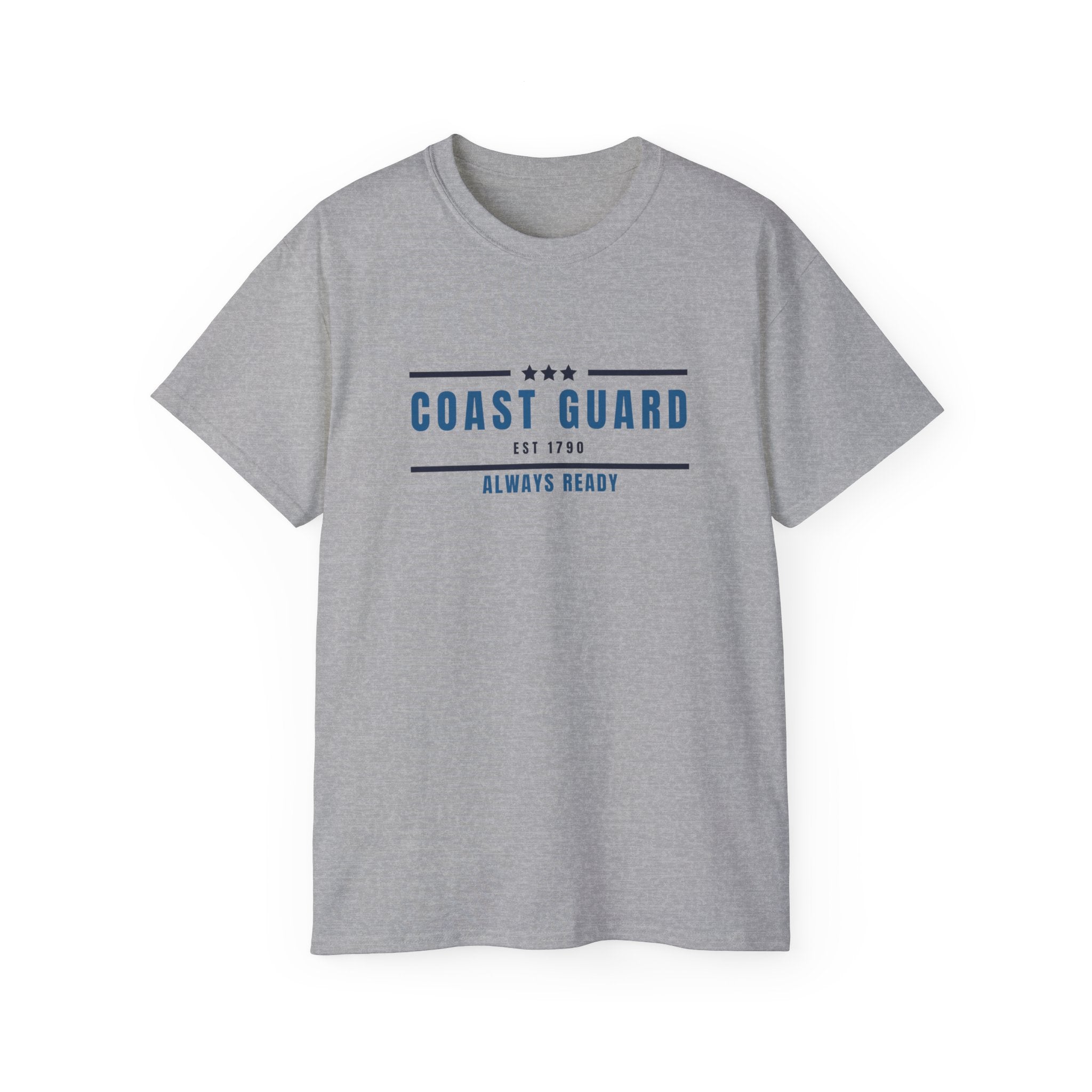 Coast Guard "Always Ready" Tee — Patriotic Military Crew Shirt