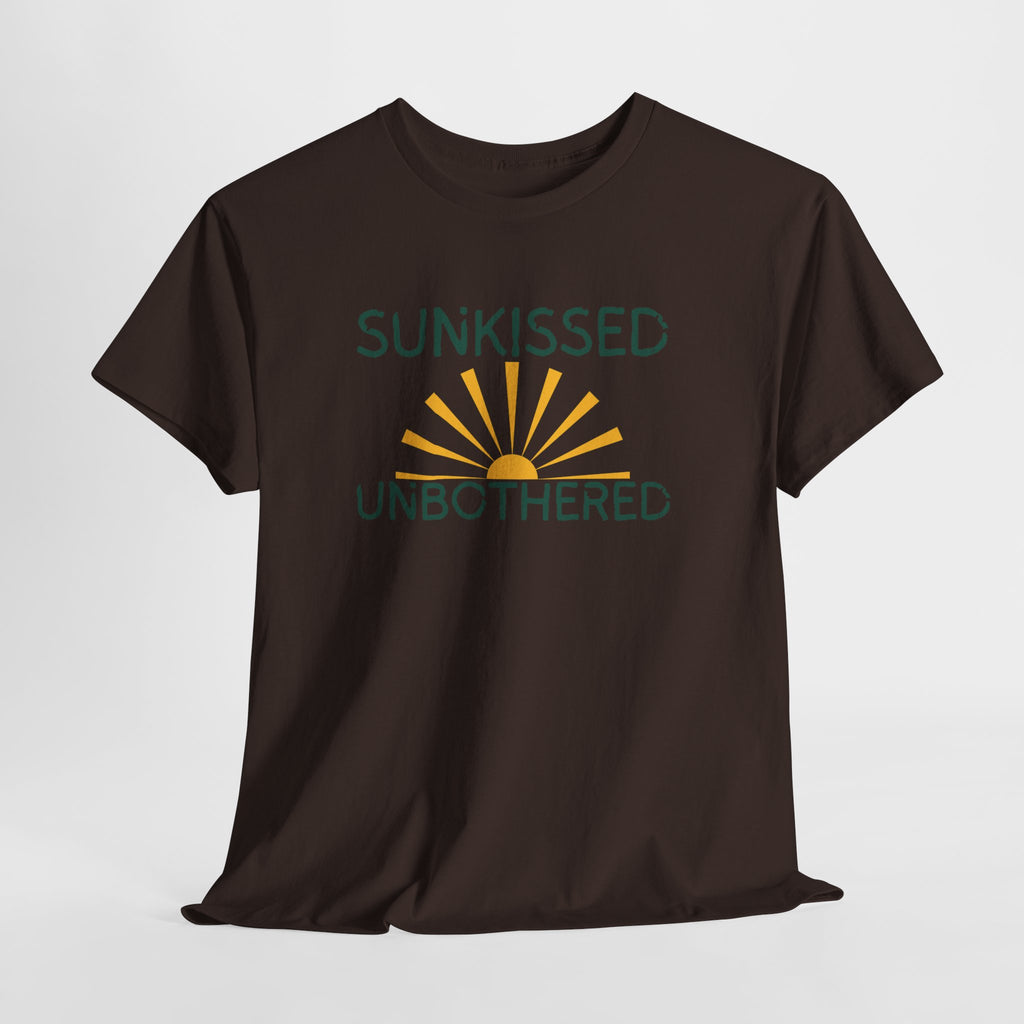 Sunkissed & Unbothered Tee — Summer Sunset Graphic T-Shirt