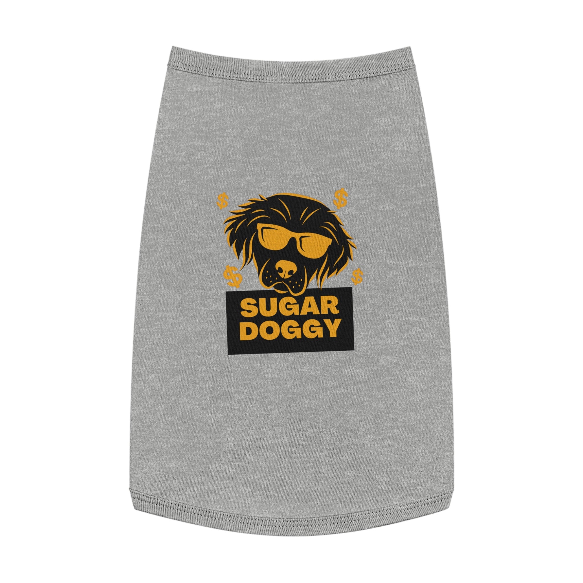 Sugar Doggy Pet Tank Top — Funny Dog Tee with Sunglasses & Dollar Sign Design