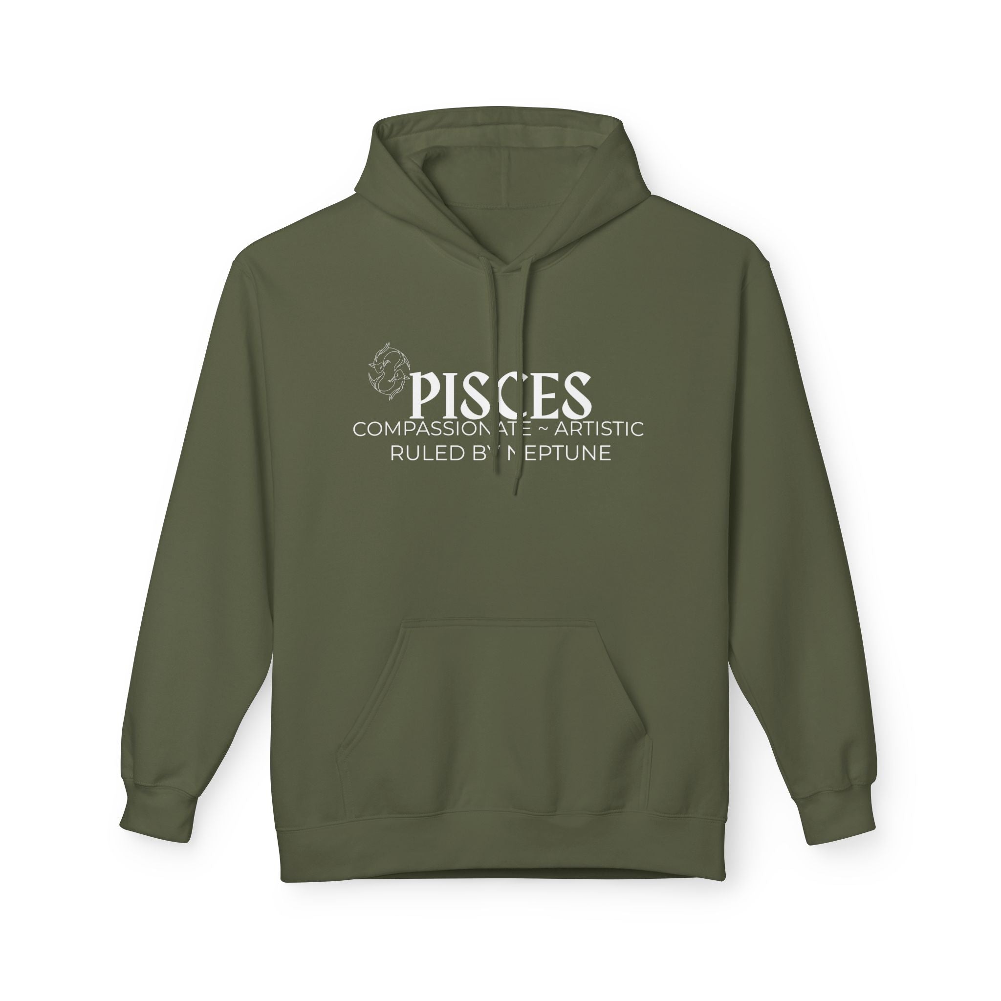 Pisces Zodiac Fleece Hoodie for Astrology Lovers