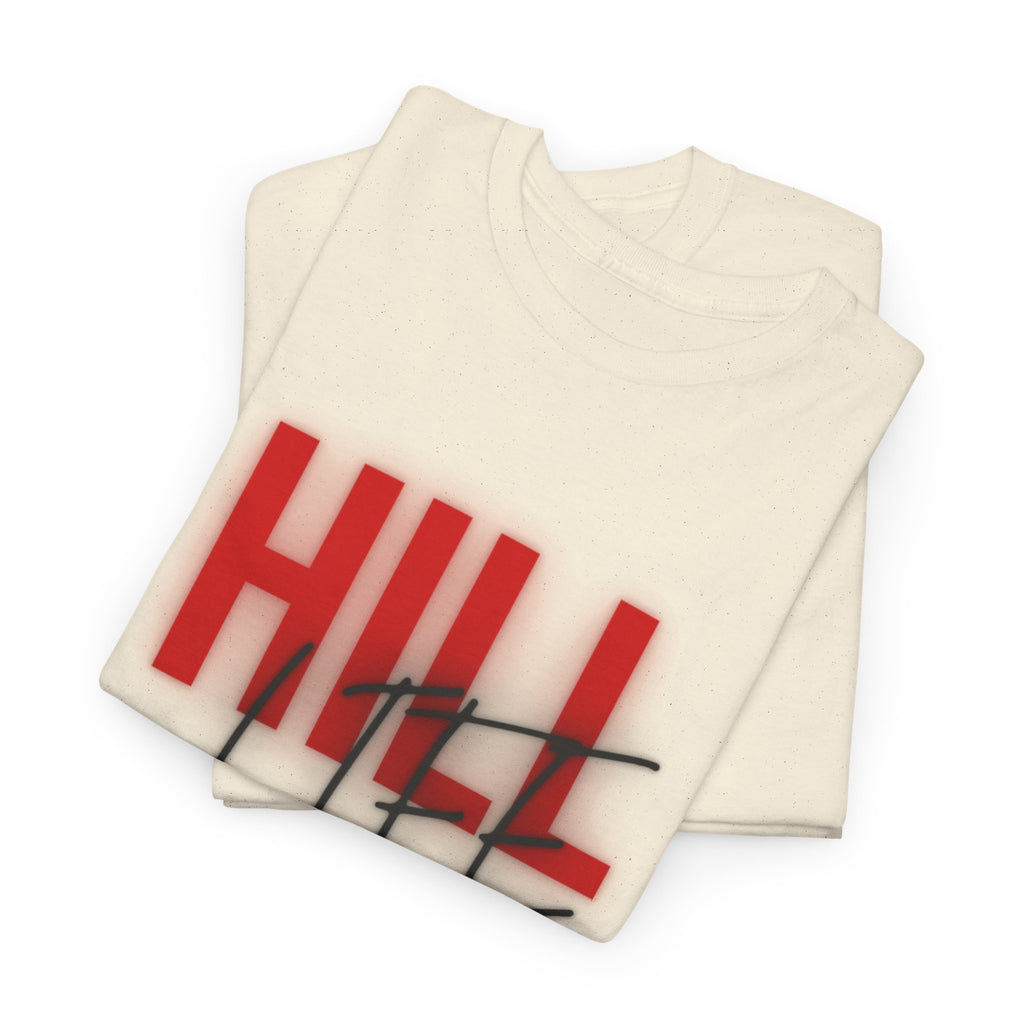 Hill Life Tee — Red Gradient Graphic T-Shirt