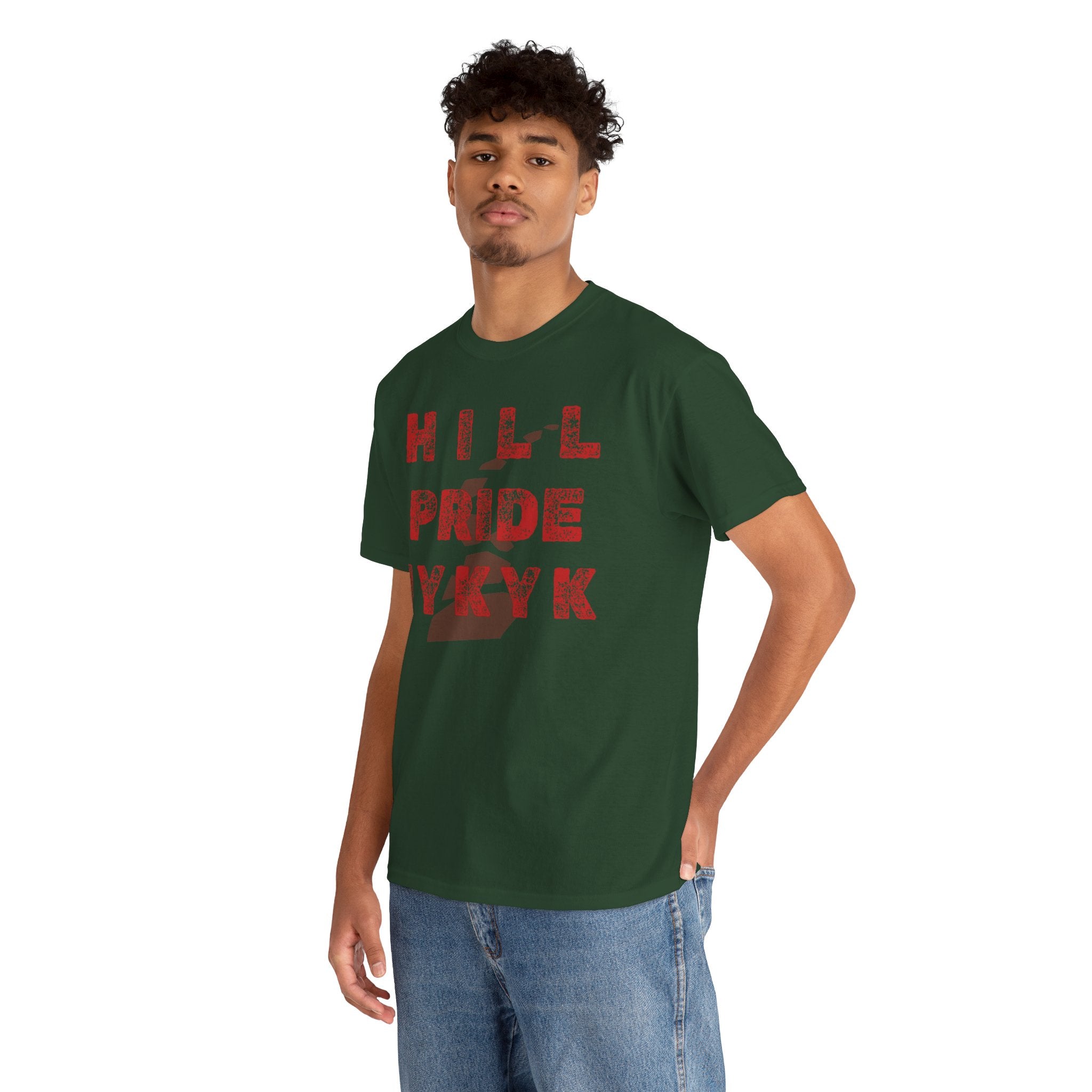 Hill Pride Cobblestone Road Graphic Tee — Red Brick Path Text Design