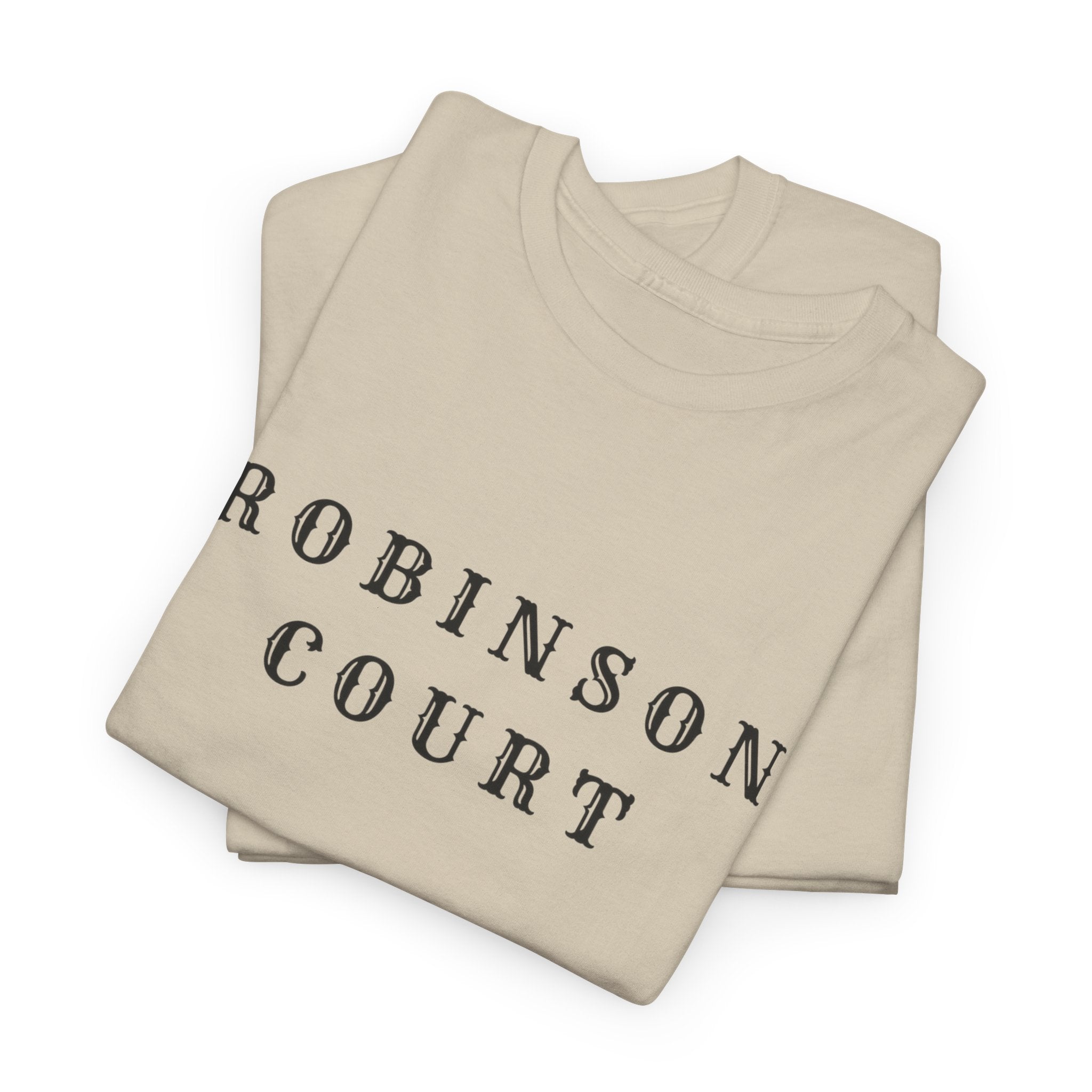 Robinson Court T-Shirt — Minimal Vintage Text Streetwear Tee