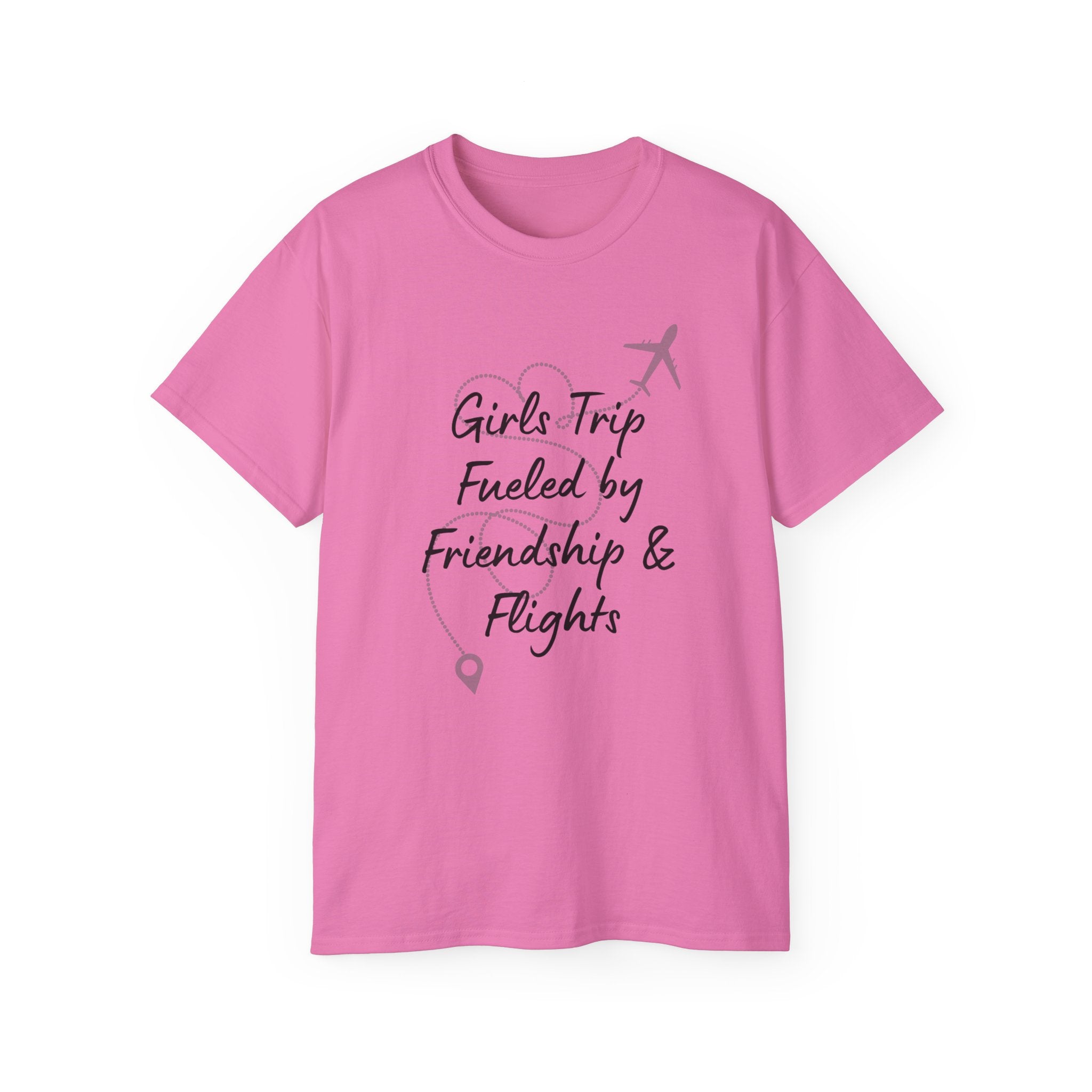 Girls Trip Tee — "Girls Trip Fueled by Friendship & Flights" Travel Shirt