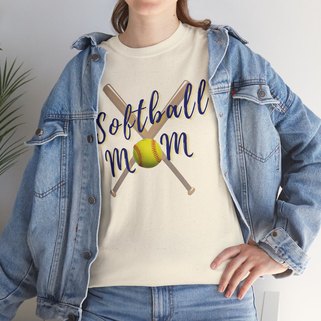 Softball Mom T-Shirt — Bat & Ball Graphic Tee