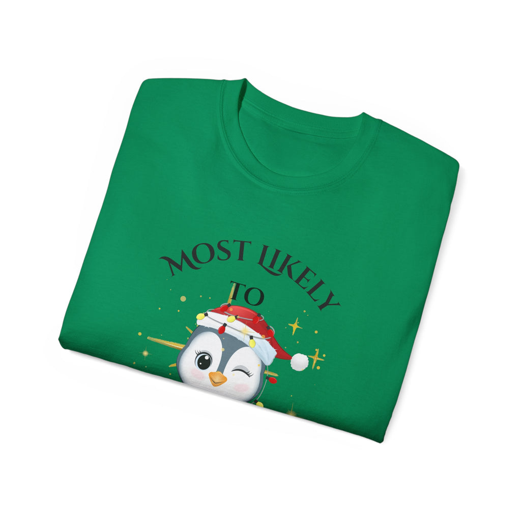 Most Likely To Post on Instagram Unisex Ultra Cotton Tee, Cute Penguin Shirt, Social Media Humor T-Shirt, Holiday Gift, Fun Casual Wear