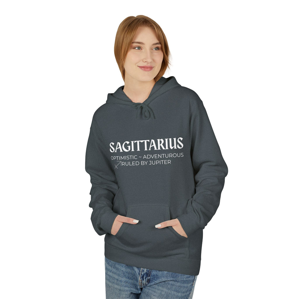 Sagittarius Zodiac Sign Hoodie - Unisex Midweight Fleece Sweatshirt