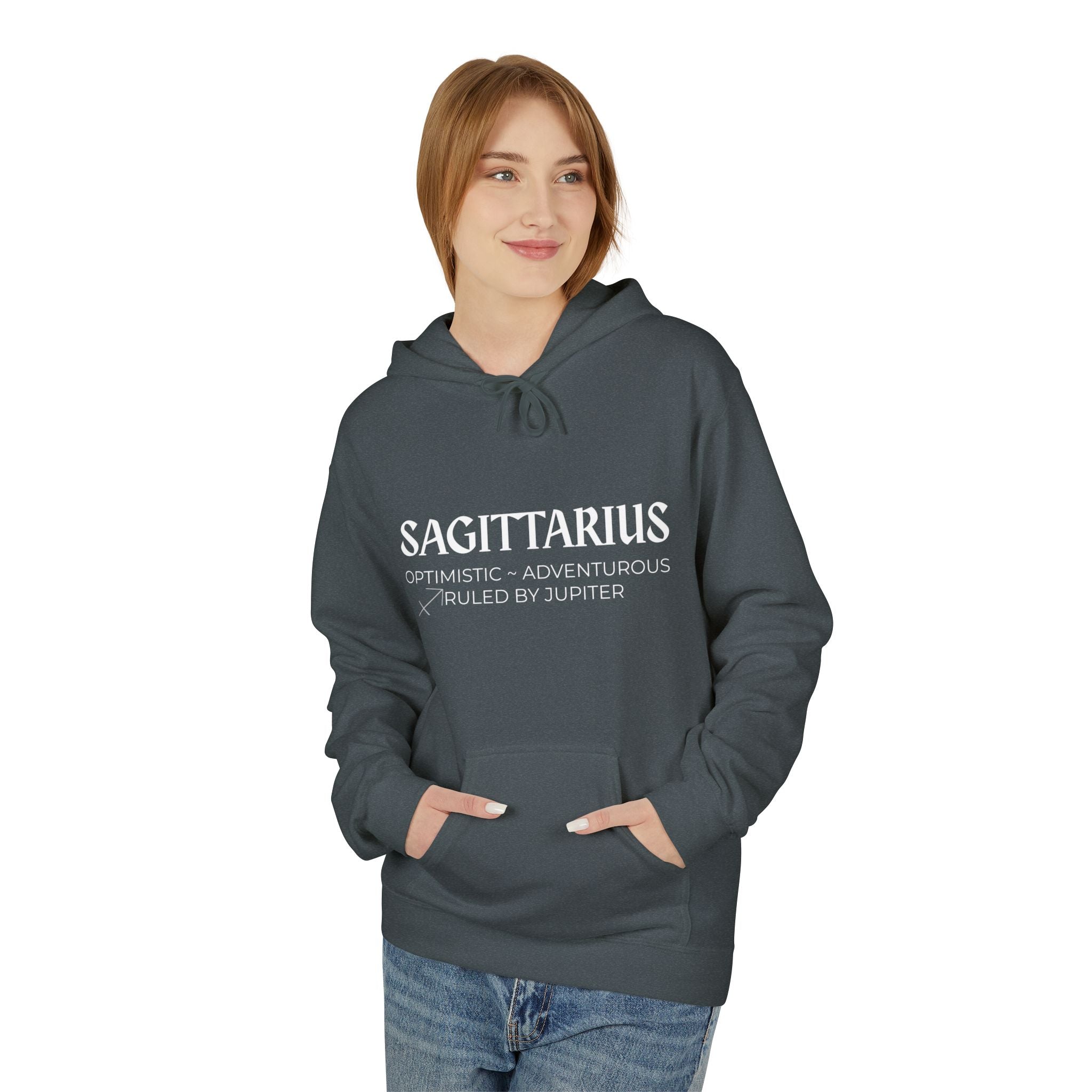 Sagittarius Zodiac Sign Hoodie - Unisex Midweight Fleece Sweatshirt