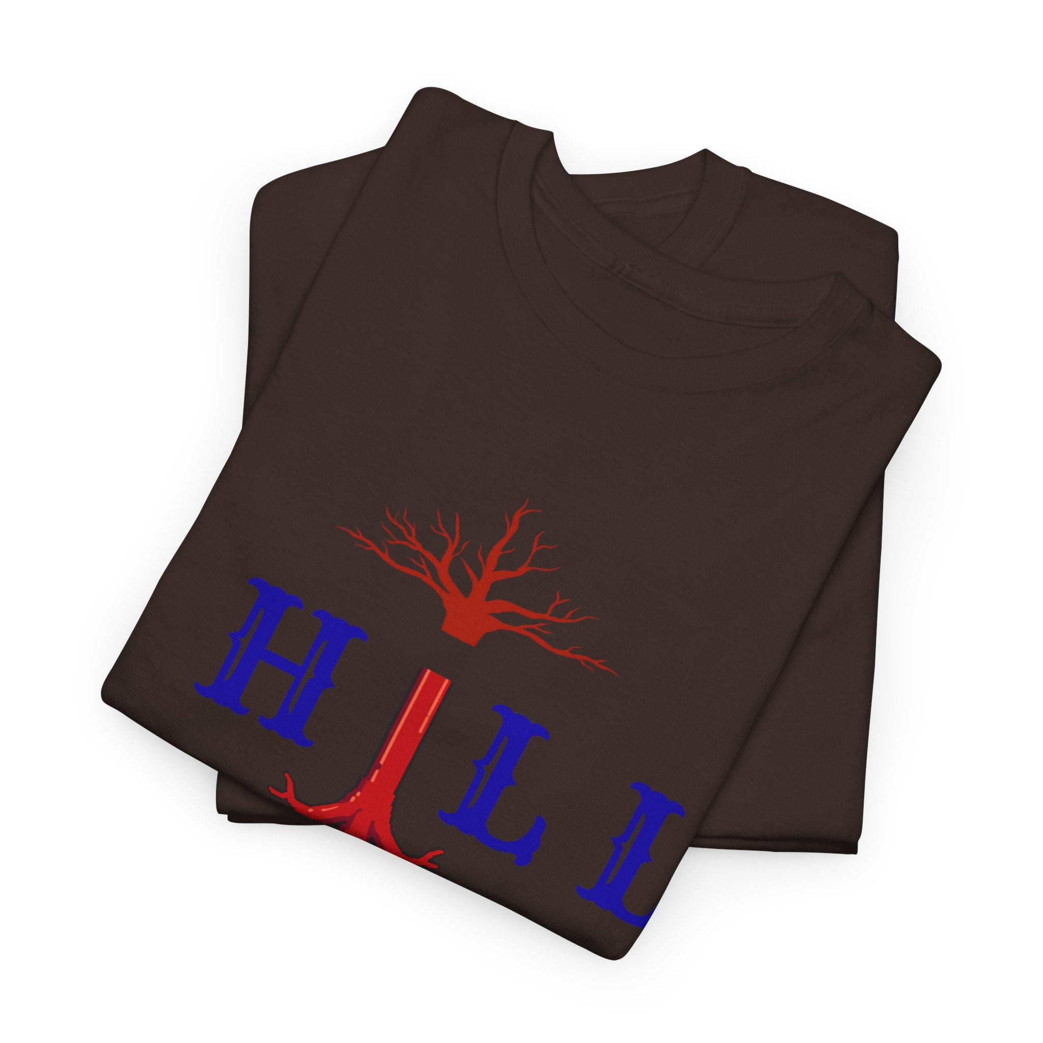 T-Shirt — Hill Roots Logo Tee (red tree roots graphic)