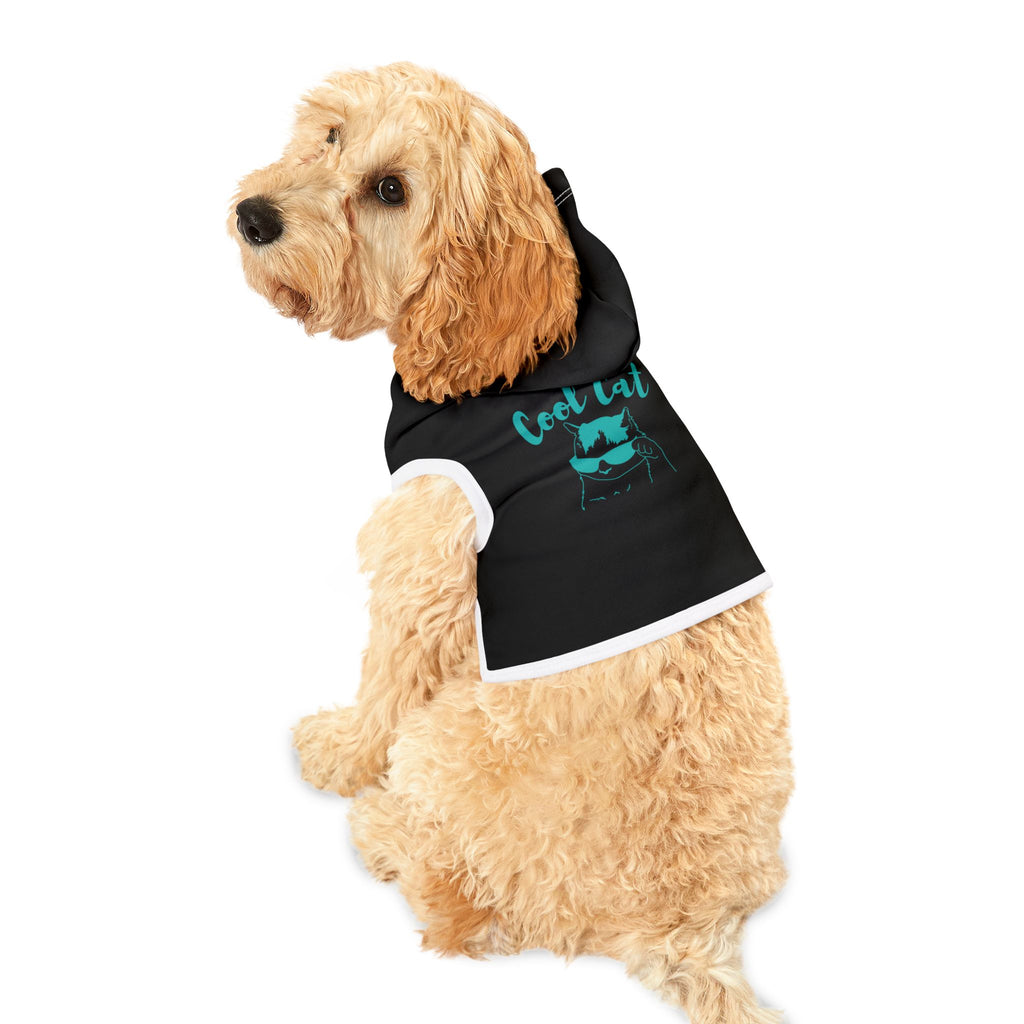 Pet Hoodie - "Cool Cat" Graphic Hooded Dog & Cat Sweatshirt for Small Pets