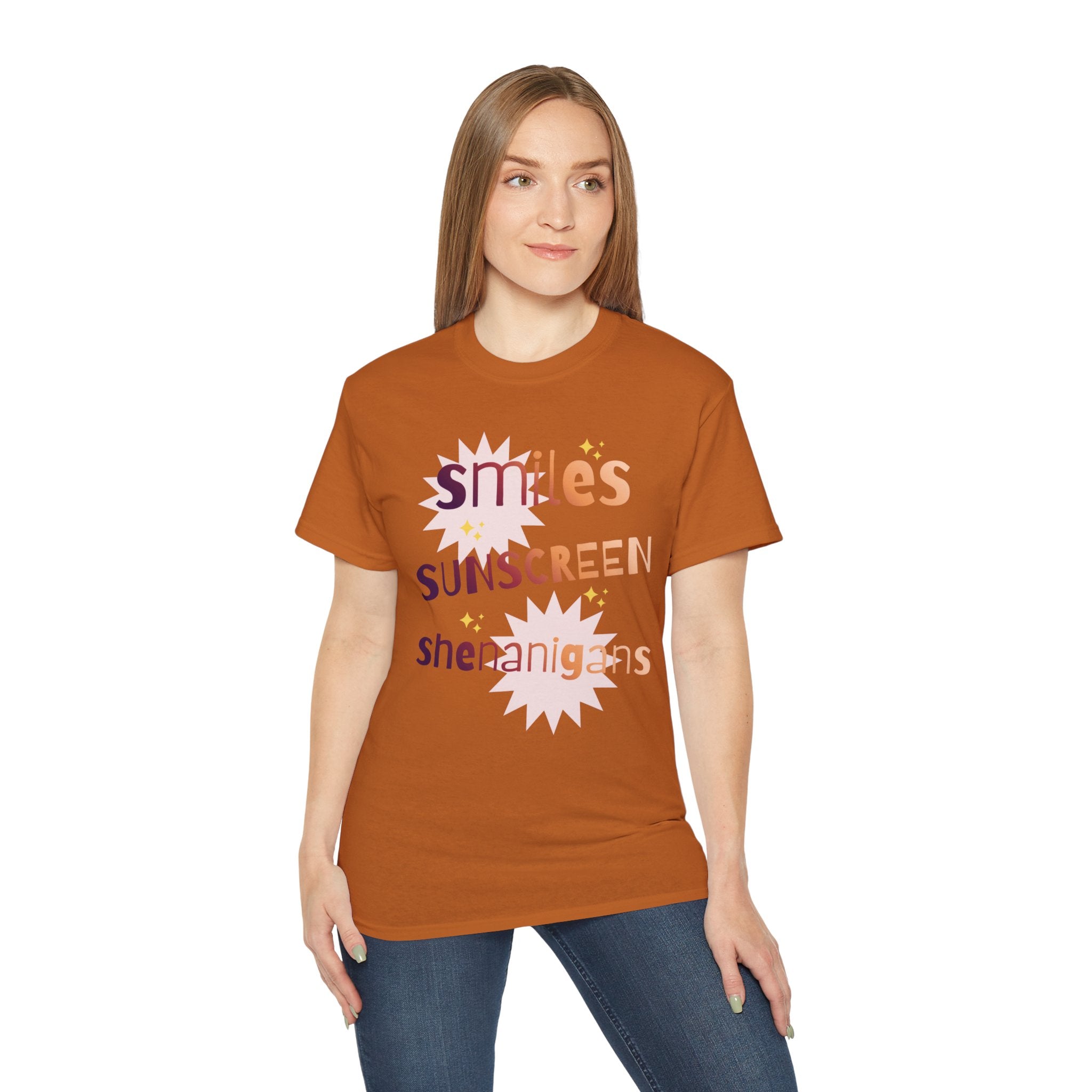 Smiles Sunscreen Shenanigans Tee — Fun Summer Beach Shirt