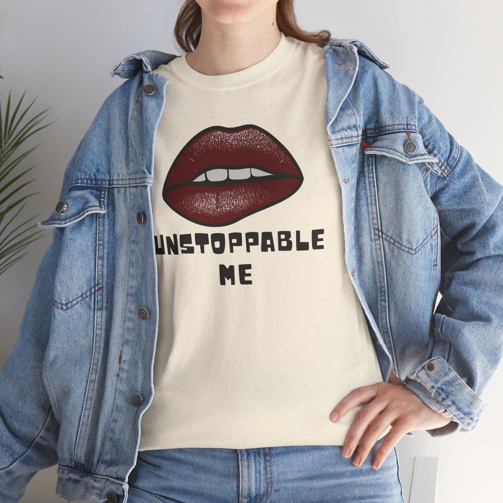 Unstoppable Me Lip Graphic Tee – Bold Red Lips Inspirational Women’s T-Shirt