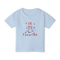 Toddler T‑Shirt — "I'm the Favorite" Playful Kids Tee (Cute Hearts & Script)