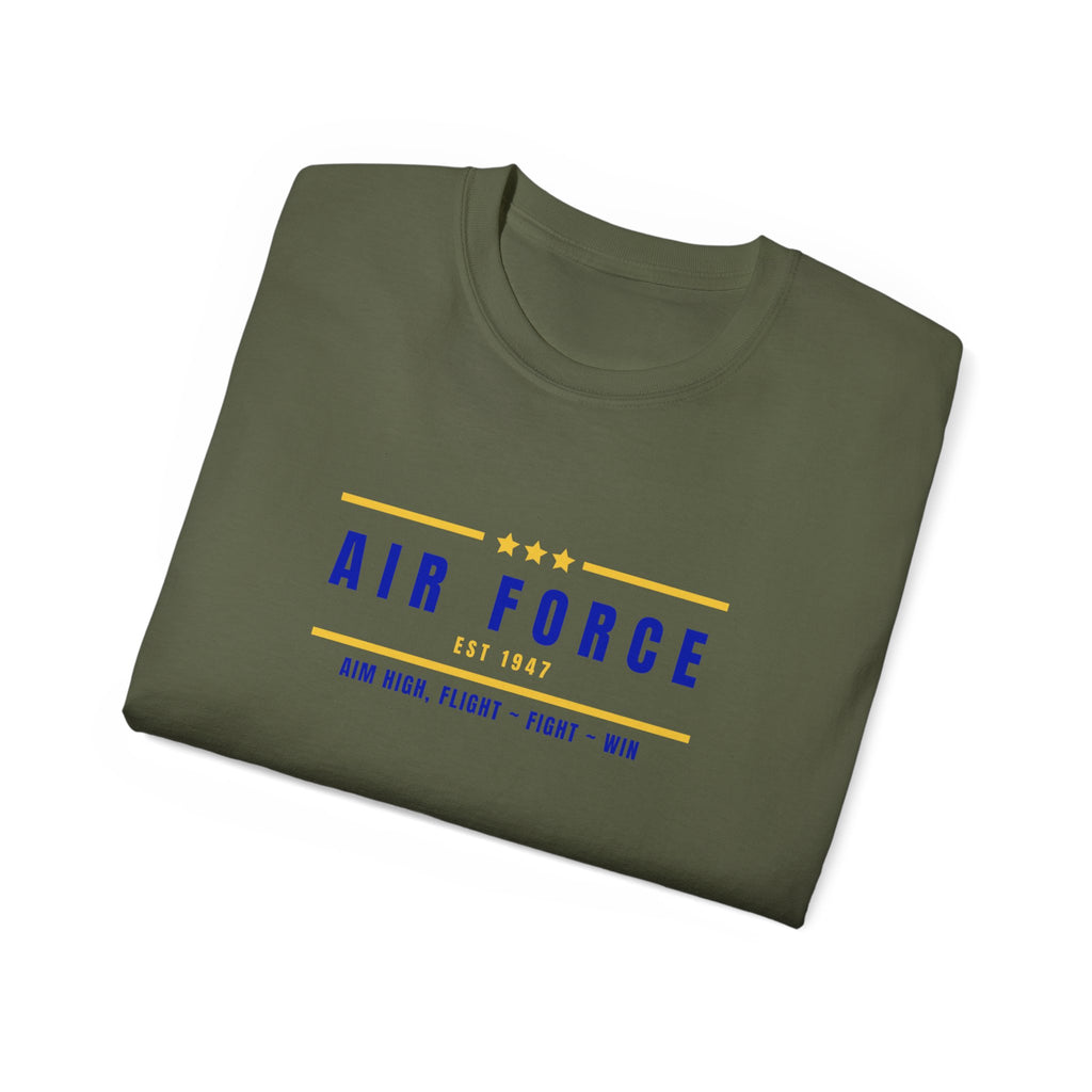Air Force Vintage Stripe Tee — "Air Force" Graphic T-Shirt