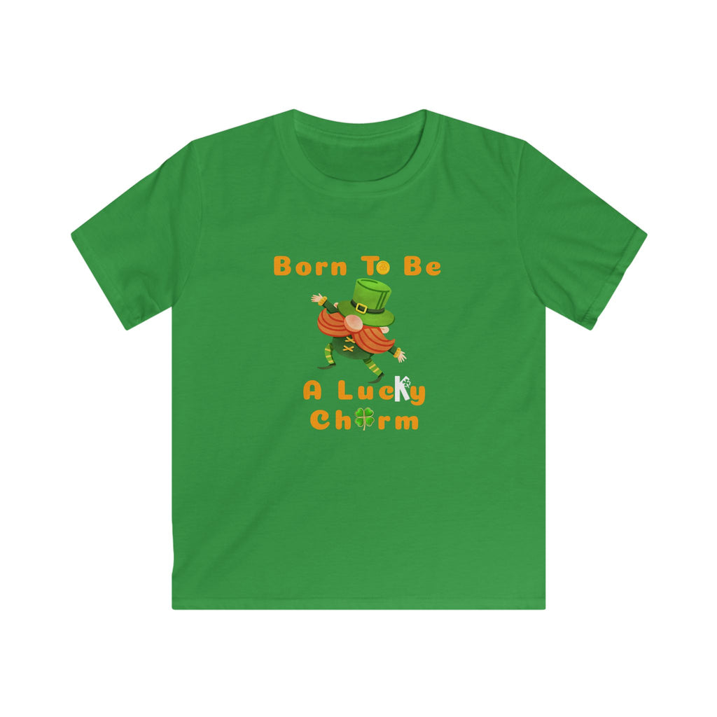 Kids Tee — "Born To Be A Lucky Charm" St. Patrick's Day Leprechaun Shirt