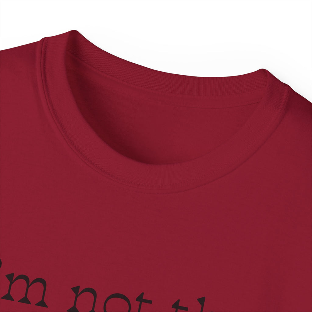 "I'm Not the Problem, Am I?" White Graphic Tee — Funny Sarcastic Statement T-Shirt