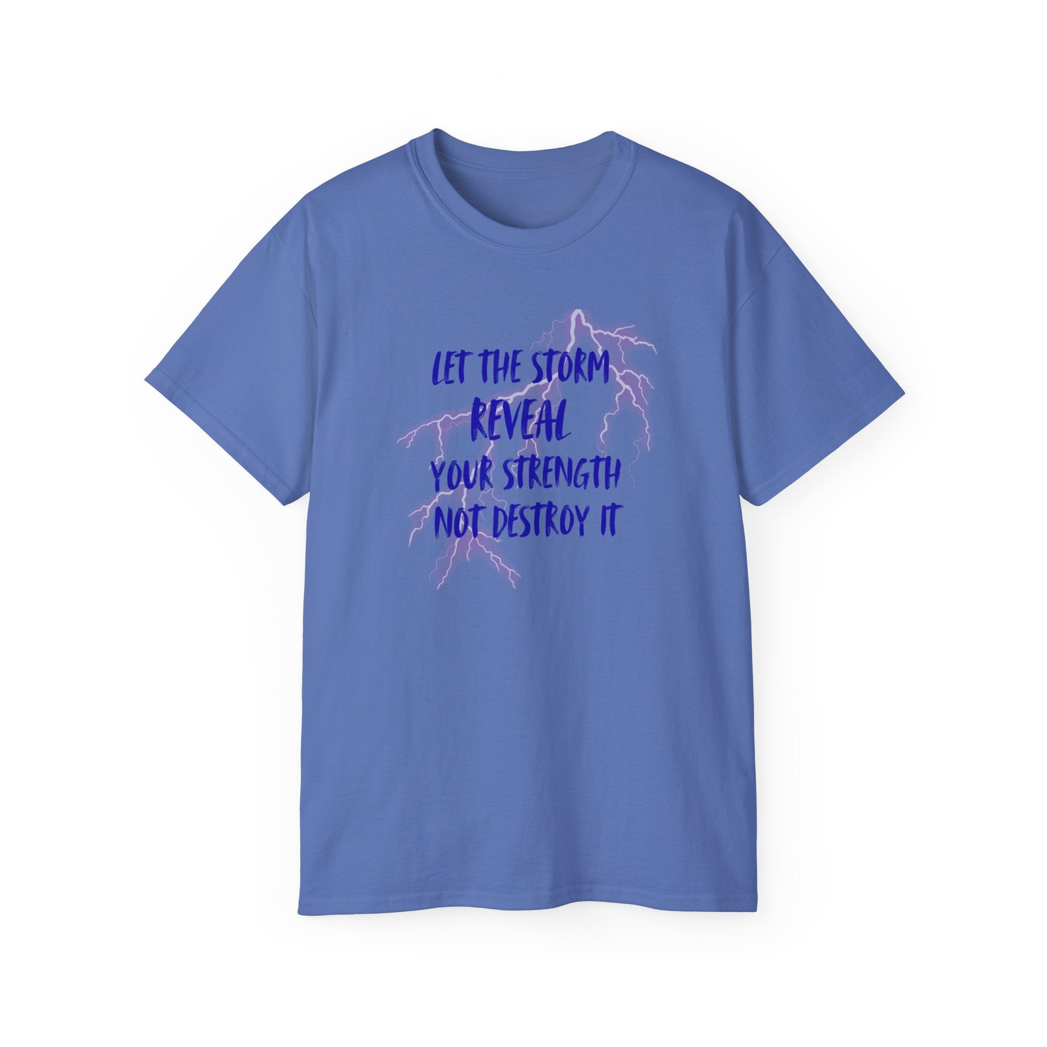 Inspirational Breast Cancer Awareness Tee — "Let the Storm Reveal Your Strength"