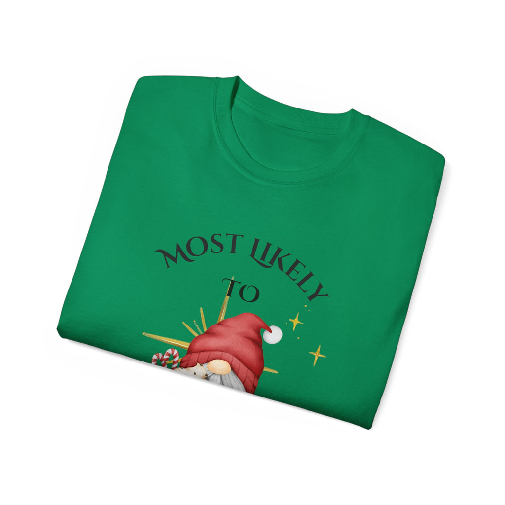 Most Likely to Spike the Eggnog, Unisex Tee, Christmas Gift, Holiday Shirt, Party Wear, Festive Apparel