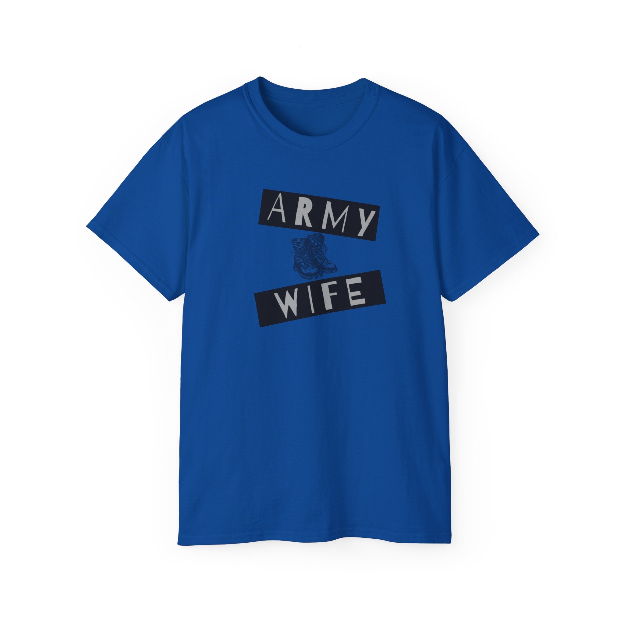 Army Wife T‑Shirt — Military Wife Tee with Combat Boot Graphic
