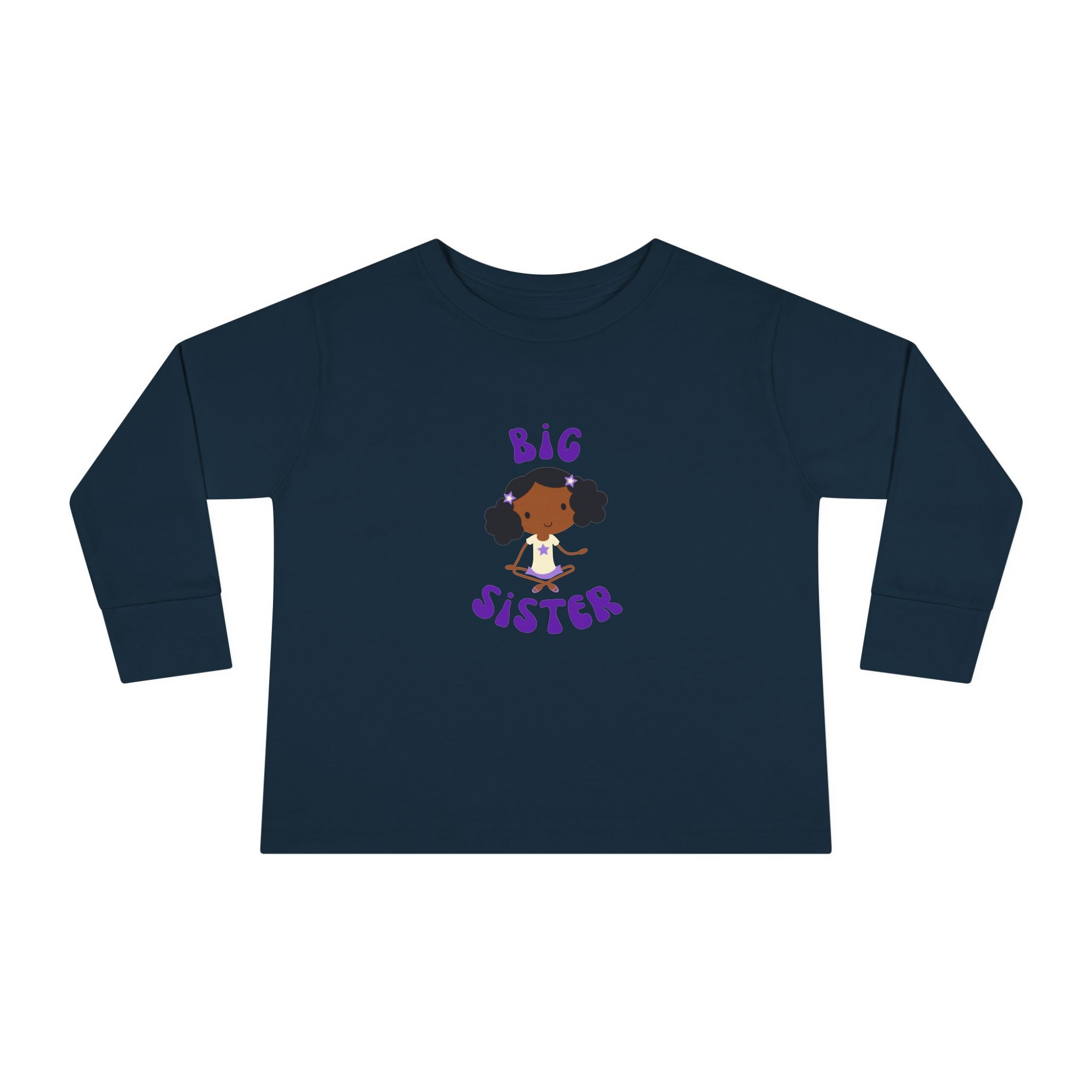 Big Sister Toddler Long Sleeve Tee — Cute Sister Announcement Shirt