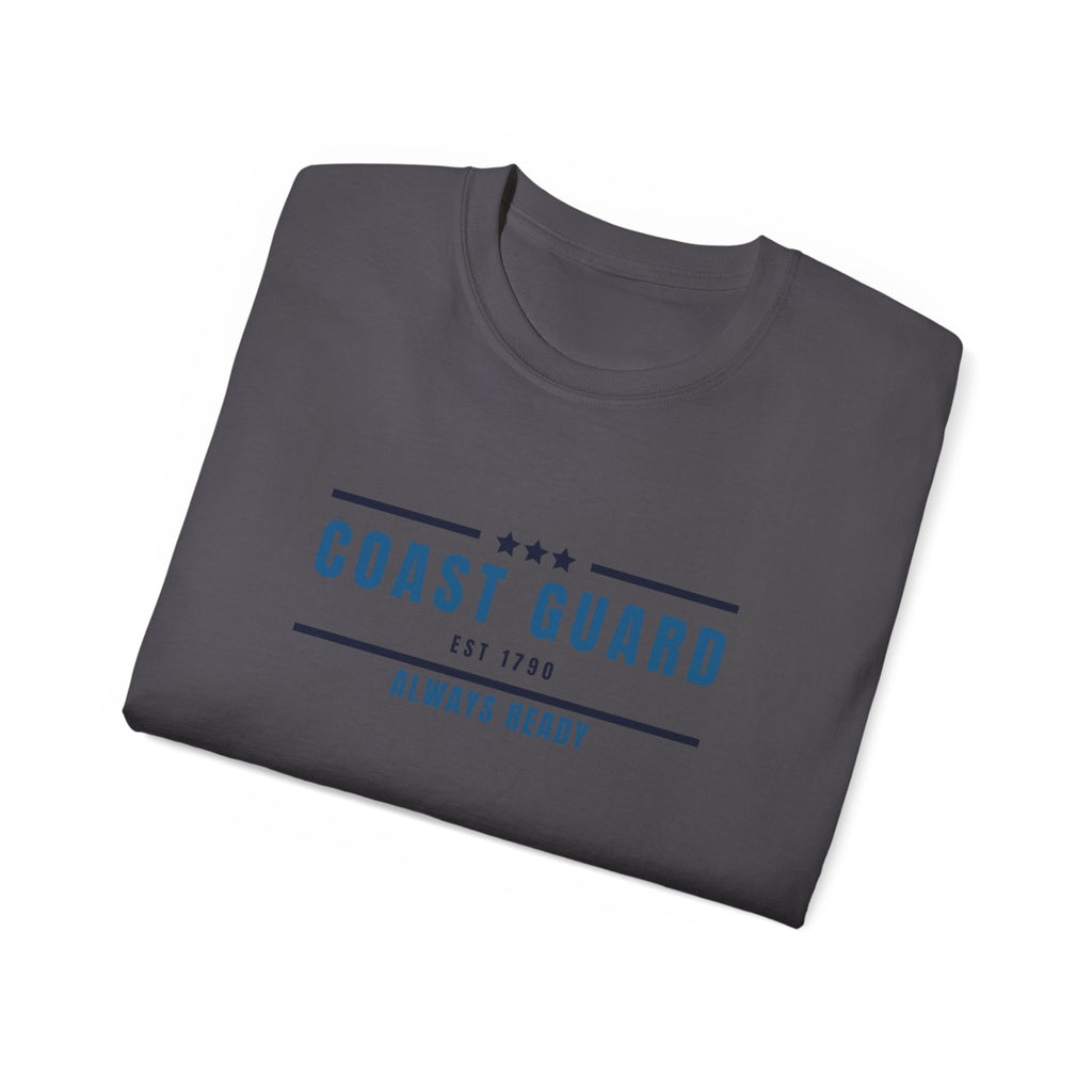 Coast Guard "Always Ready" Tee — Patriotic Military Crew Shirt