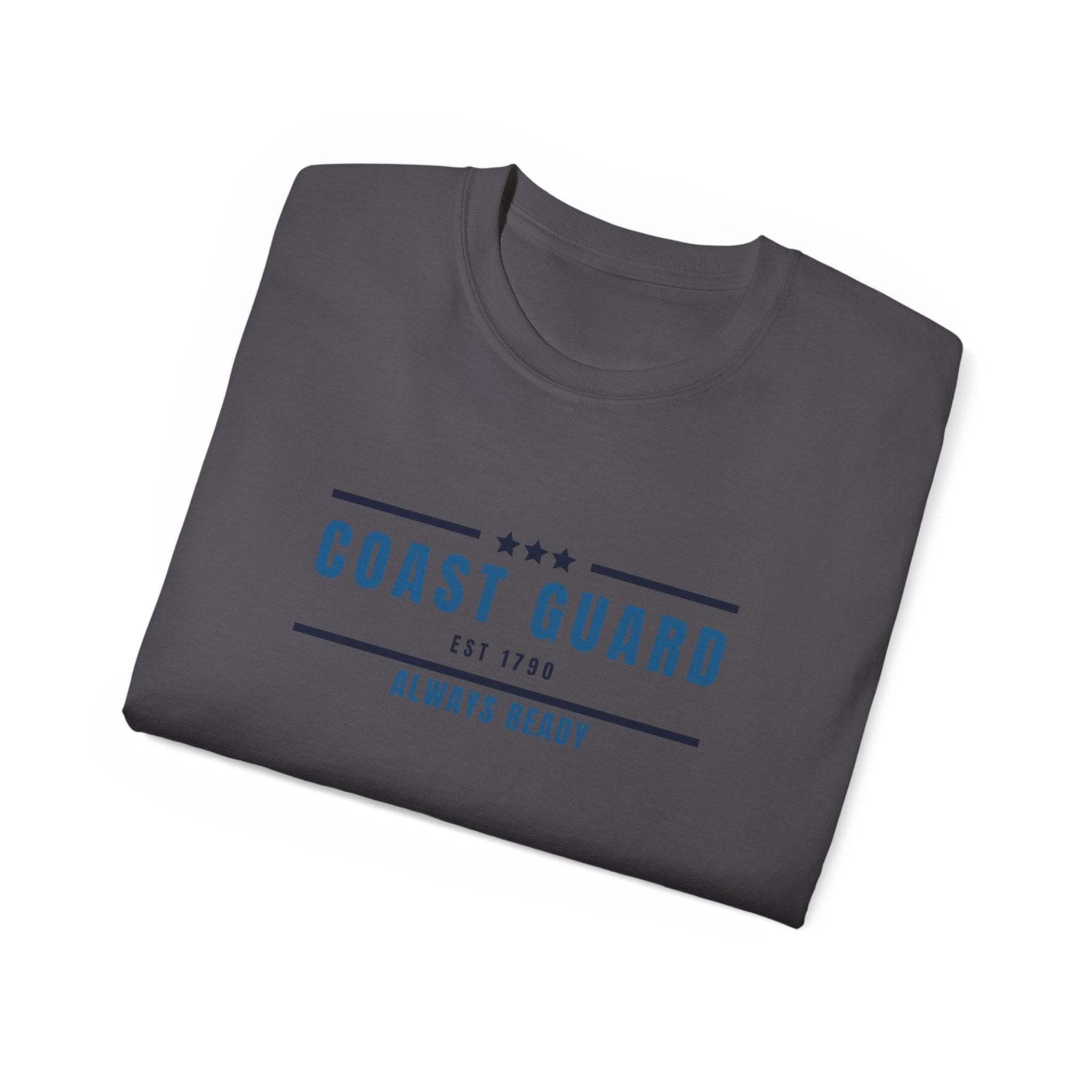 Coast Guard "Always Ready" Tee — Patriotic Military Crew Shirt