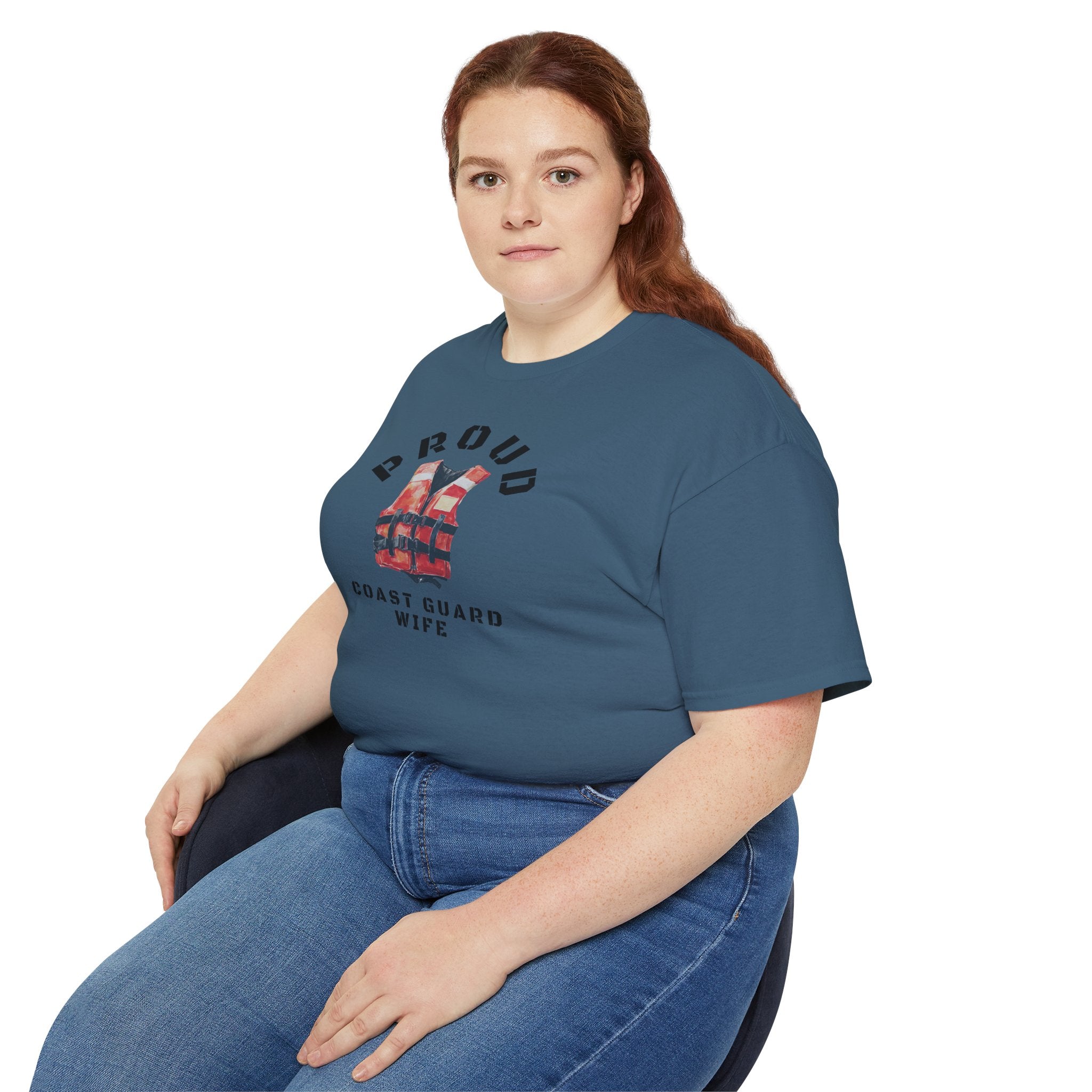 Proud Coast Guard Wife T-Shirt — Life Vest Graphic Tee for Military Spouses