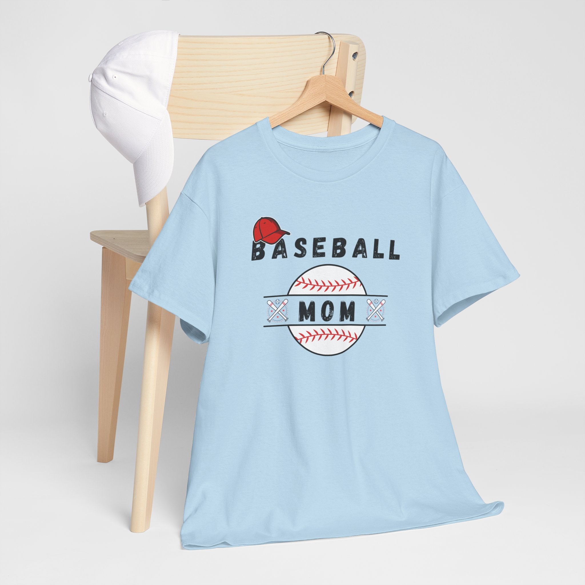 Baseball Mom T-Shirt – Women's Baseball Mom Tee with Stitch Graphic